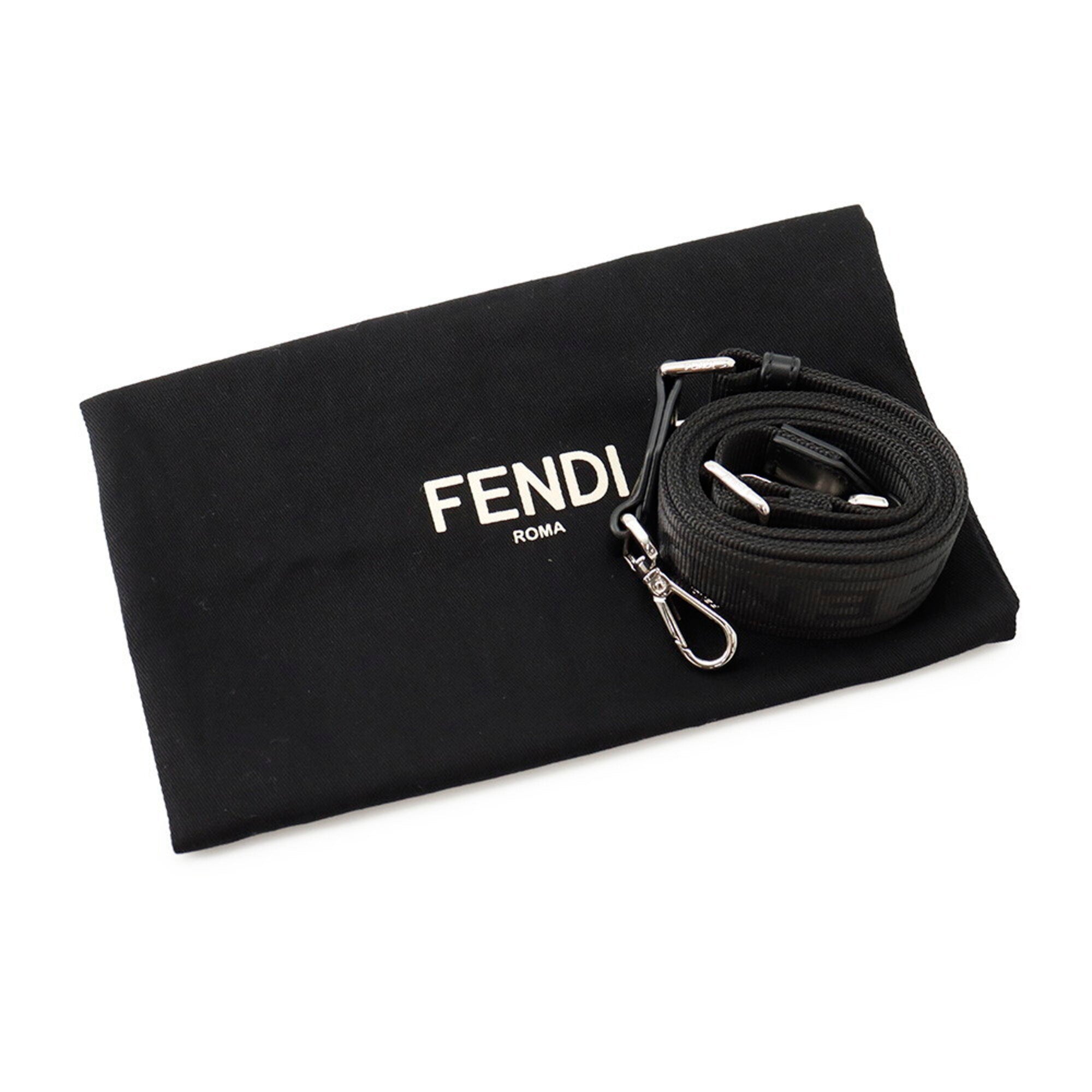 Fendi Zucca Gray Pvc Handbag Shoulder Bag (Pre-Owned)
