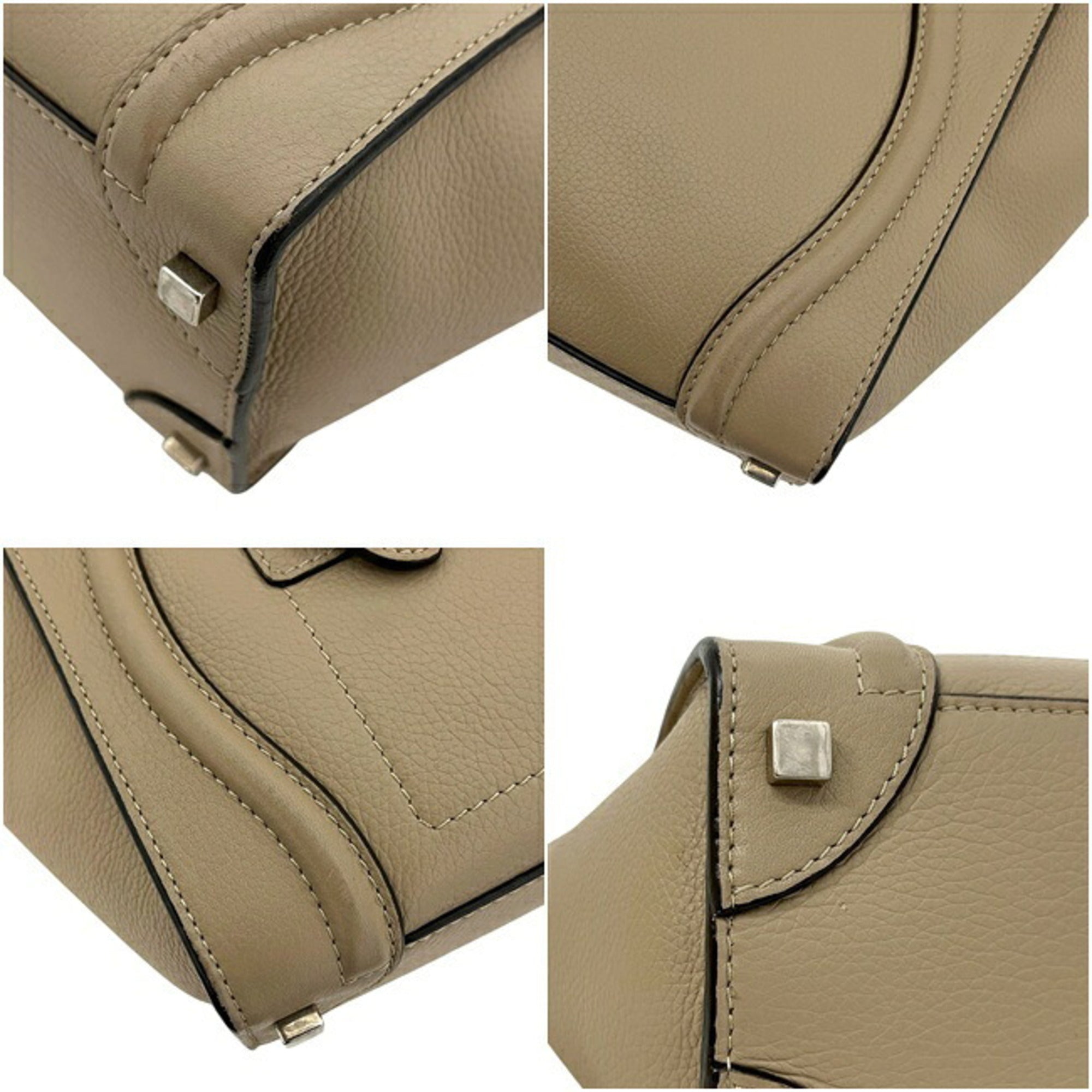 Celine Beige Leather Tote Bag (Pre-Owned)