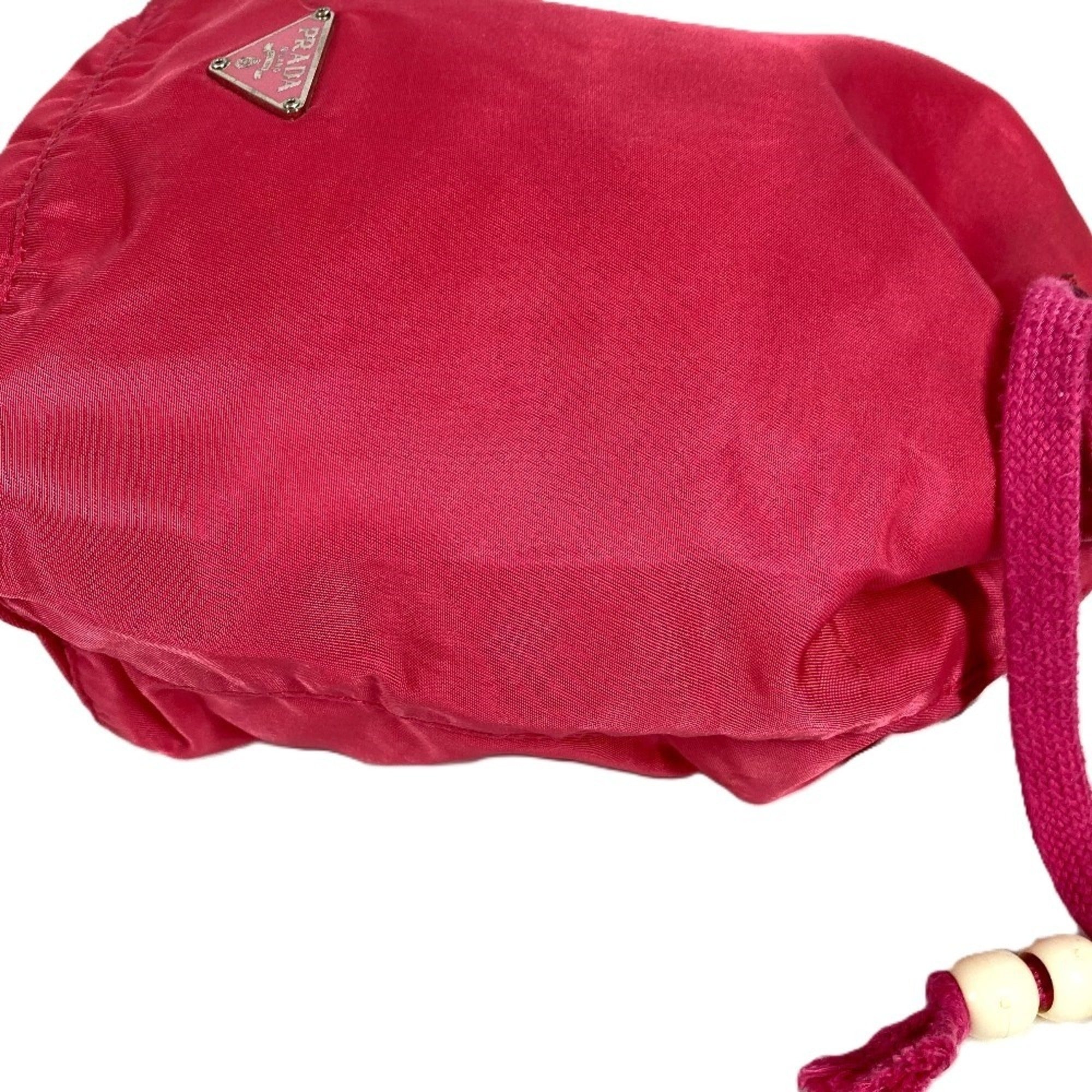 Prada Pink Nylon Handbag Pouch (Pre-Owned)