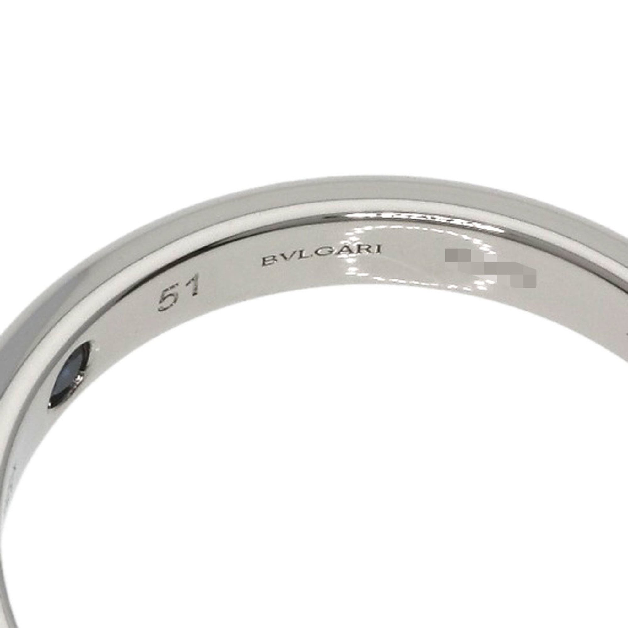 Bvlgari Silver Platinum 950 Band Ring (Pre-Owned)