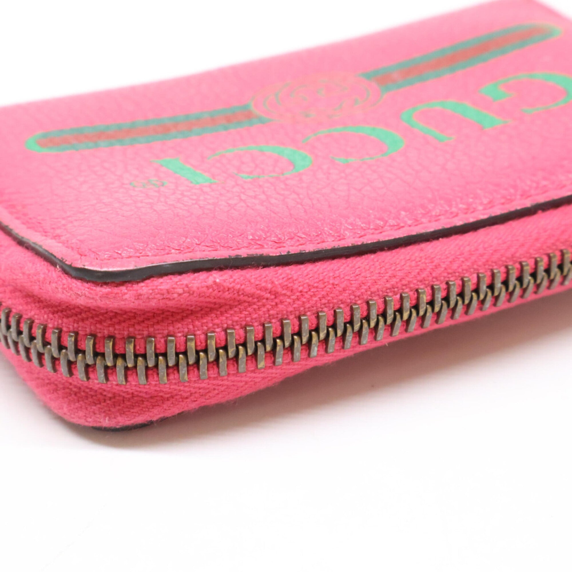 Gucci Pink Leather Coin Purse/Coin Case (Pre-Owned)