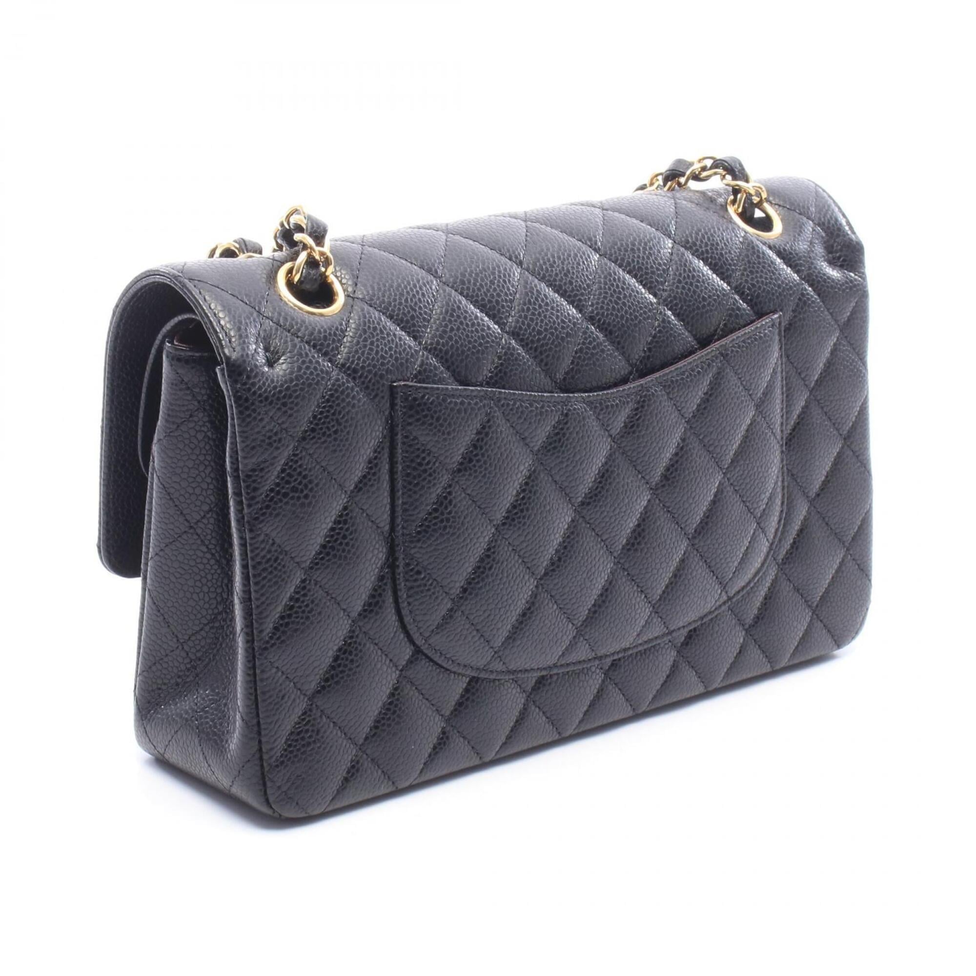 Chanel Black Grained Calfskin Handbag Shoulder Bag (Pre-Owned)