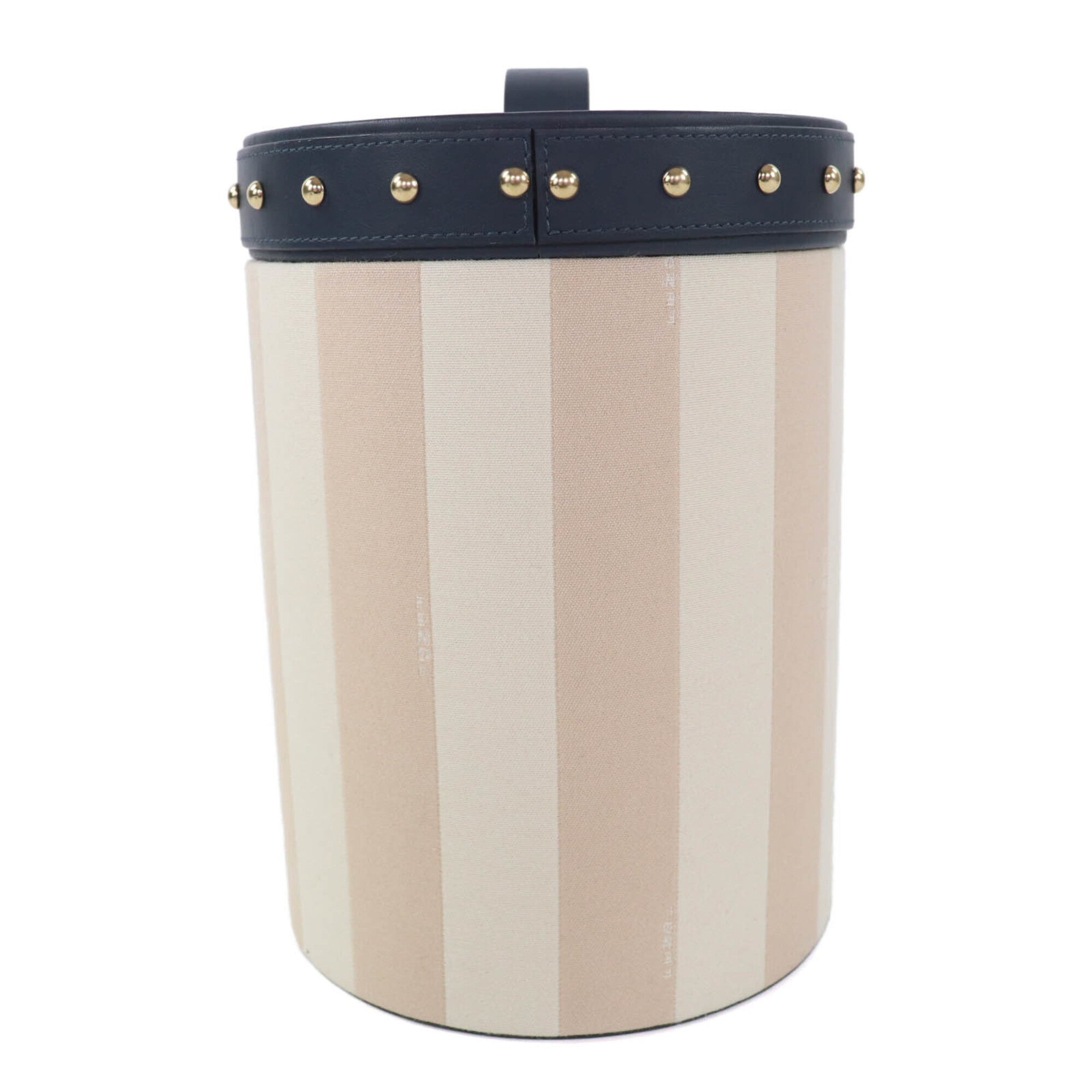 Fendi Beige Navy Leather Pouch (Pre-Owned)