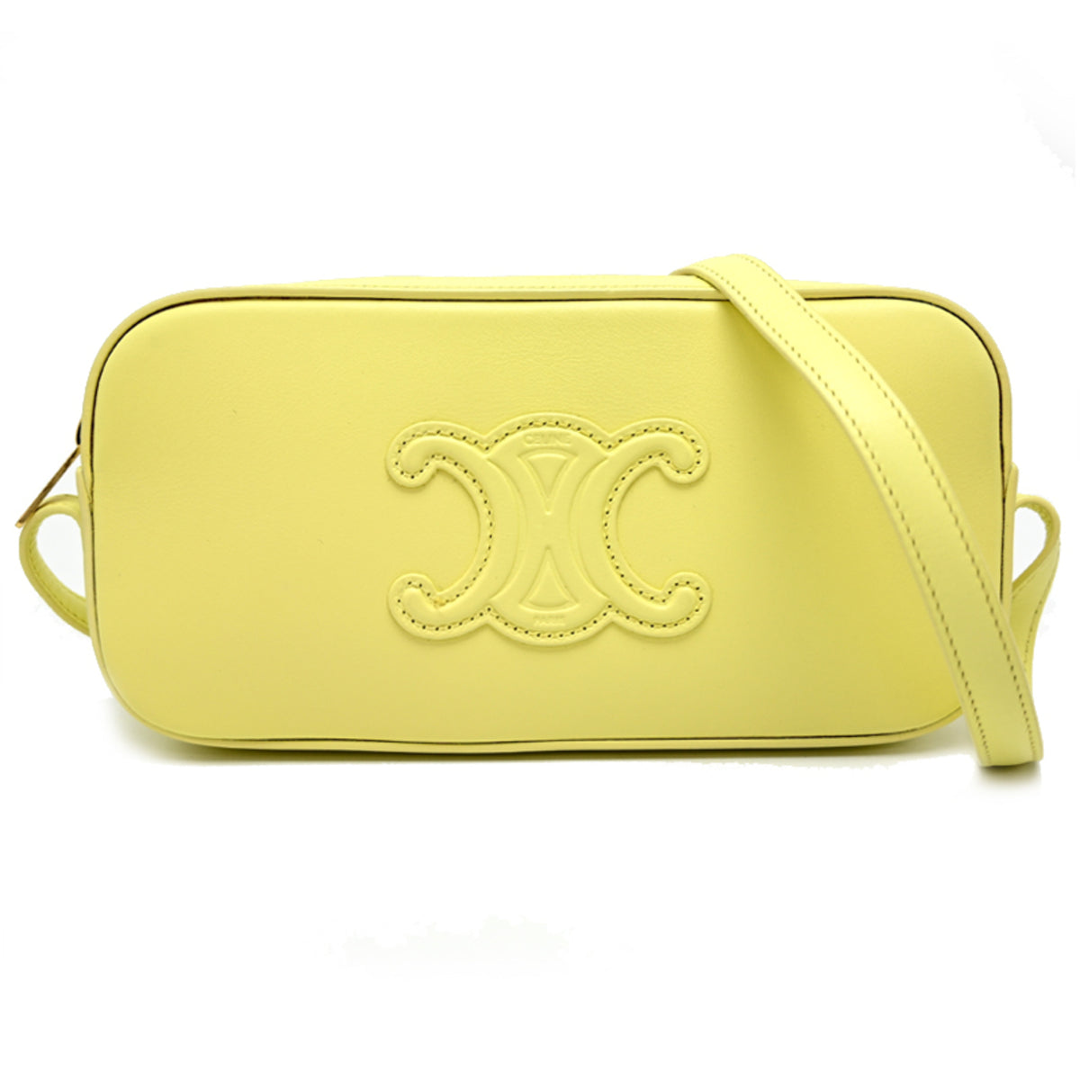 Celine Yellow Leather Shoulder Bag (Pre-Owned)