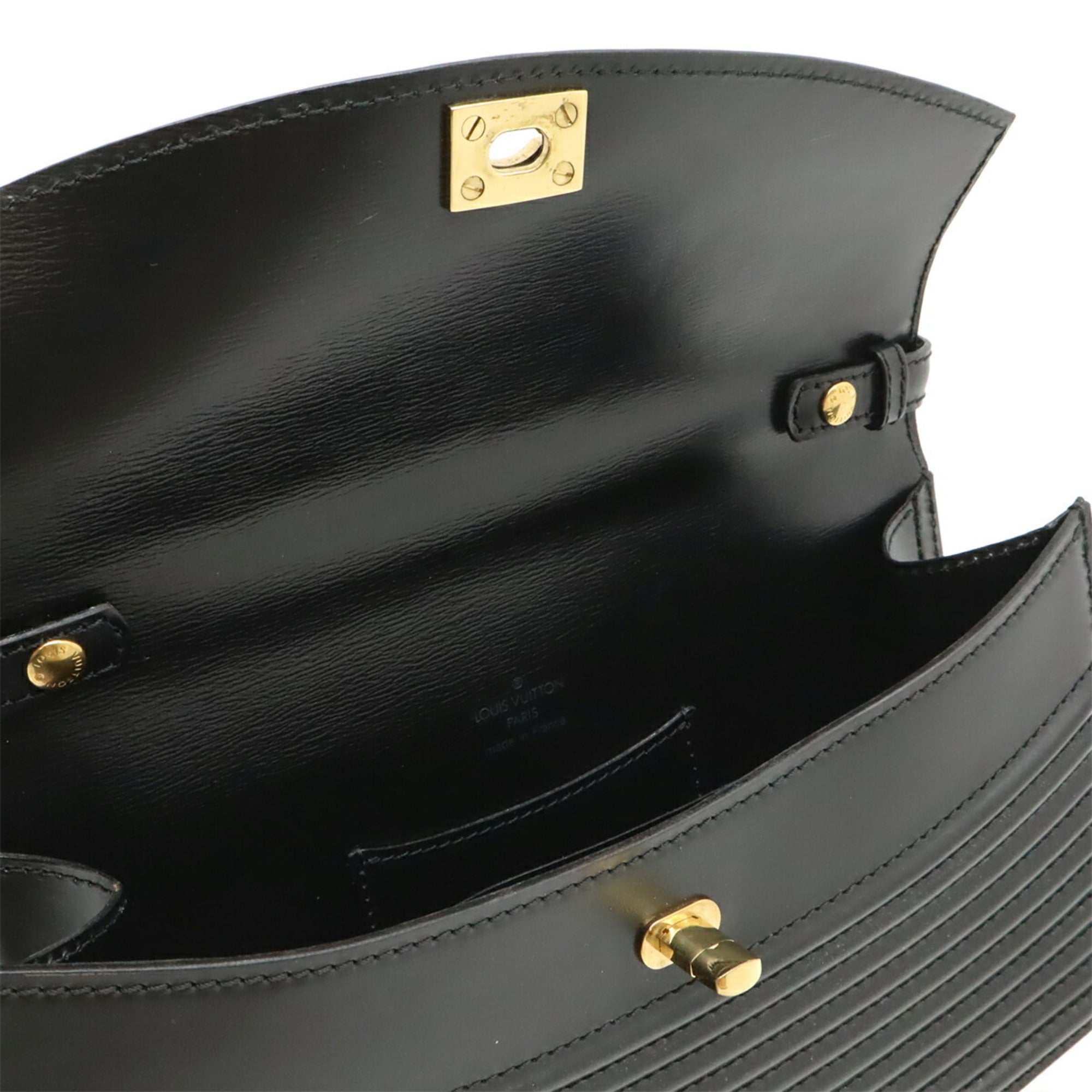 Louis Vuitton Noir Epi Leather Clutch Bag Pochette Shoulder Bag (Pre-Owned)