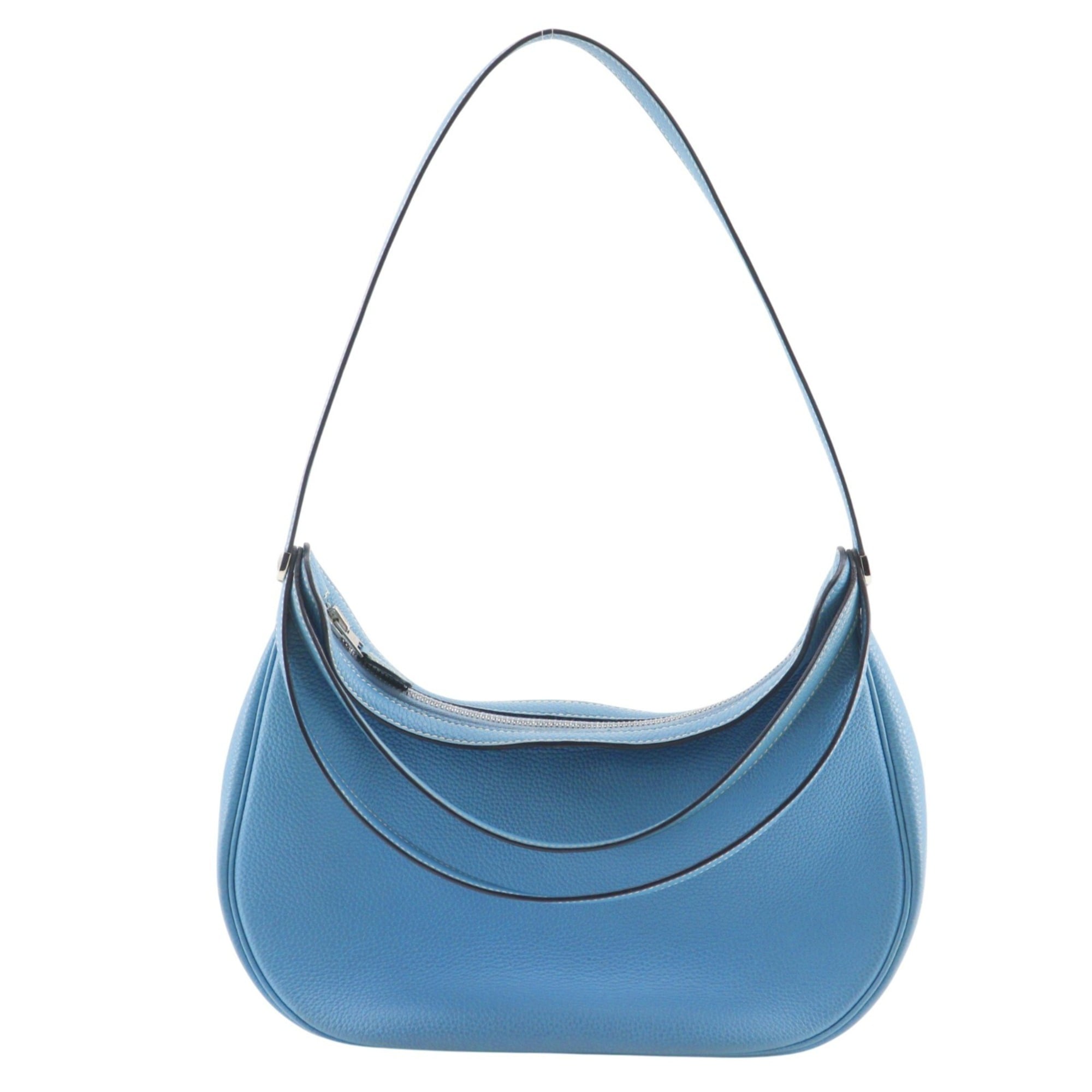 Hermes Blue Jean Togo Leather Shoulder Bag (Pre-Owned)