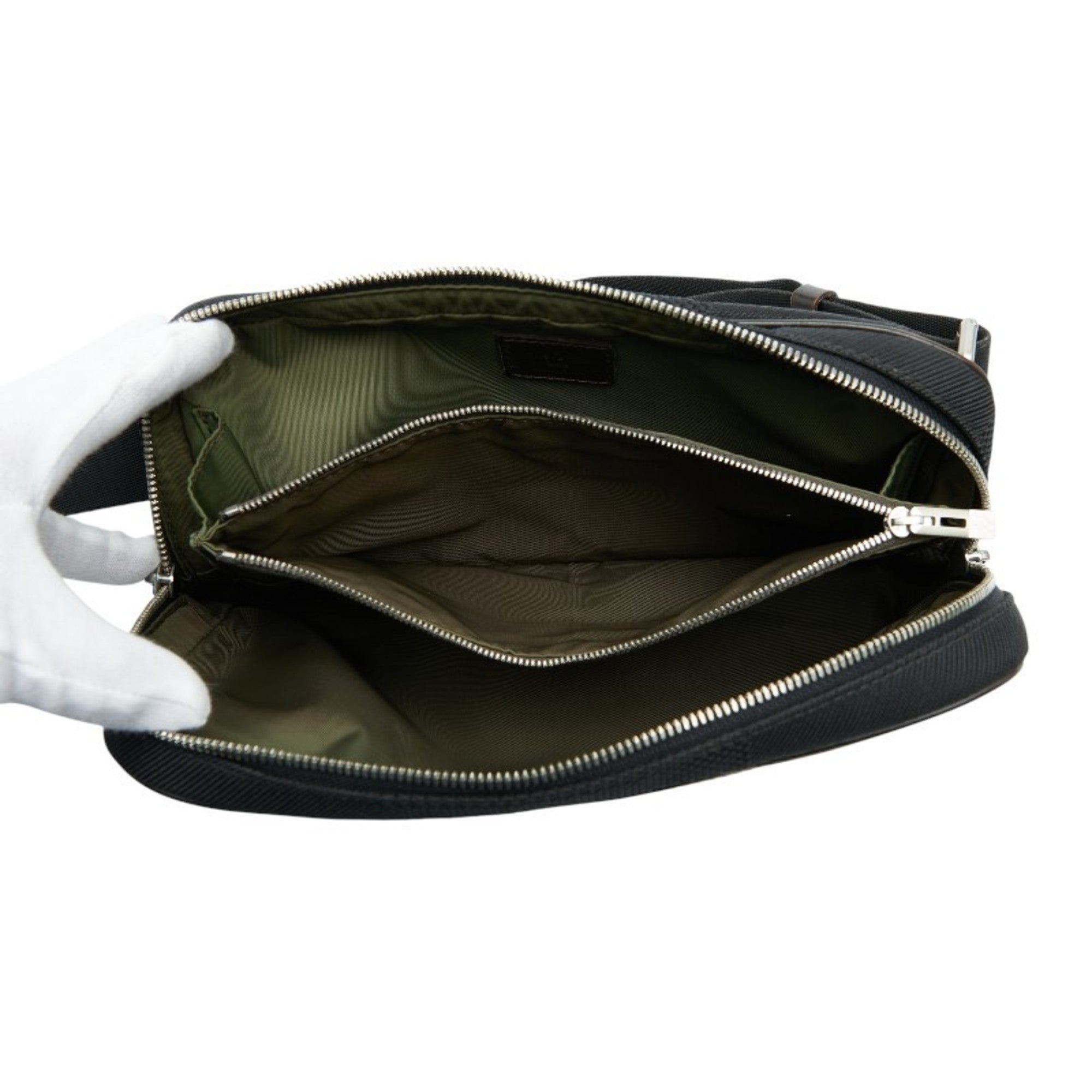 Louis Vuitton Black Noir Canvas Leather Sling Bag (Pre-Owned)