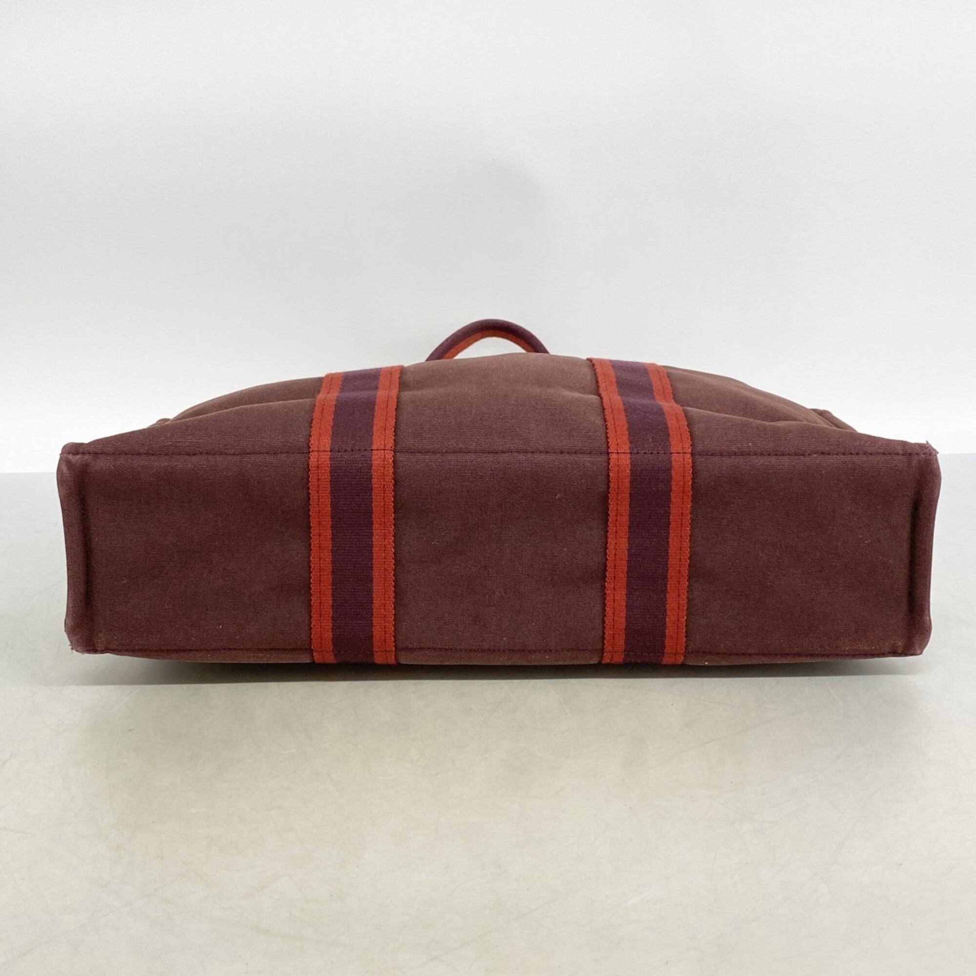 Hermes Brown Canvas Tote Bag (Pre-Owned)