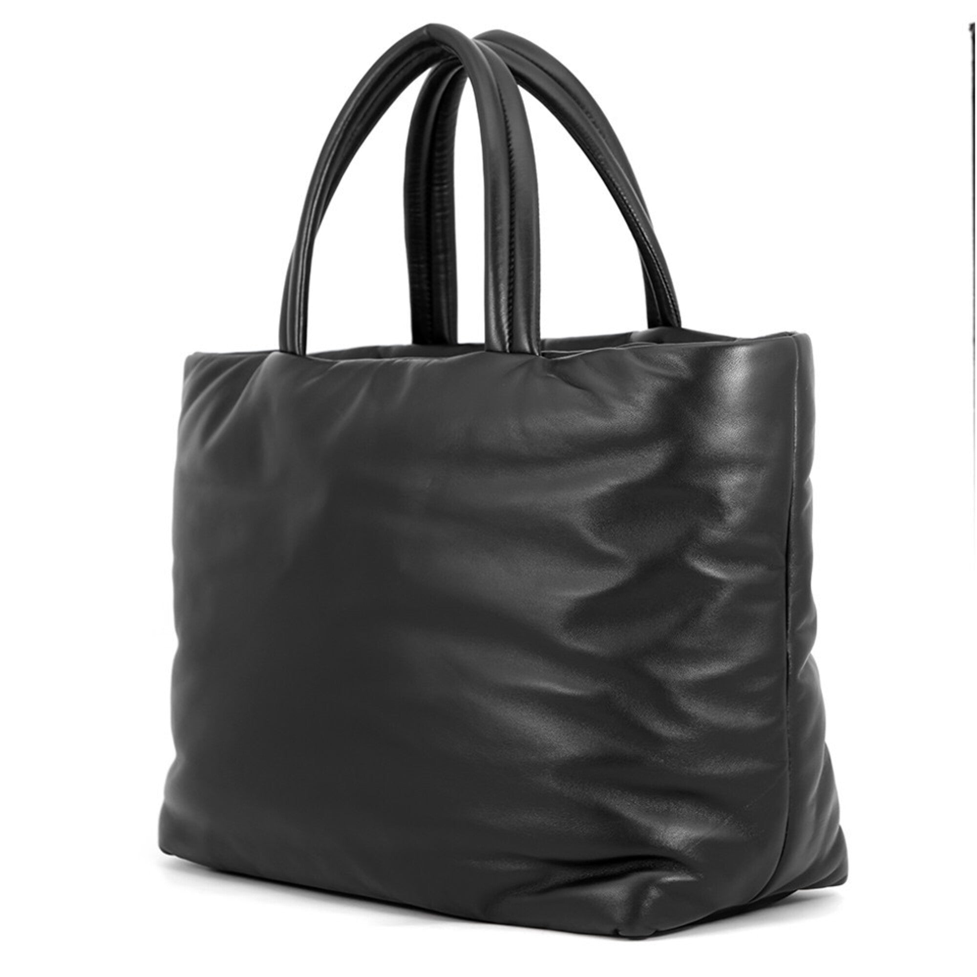 Yves Saint Laurent Black Leather Handbag Tote Bag (Pre-Owned)