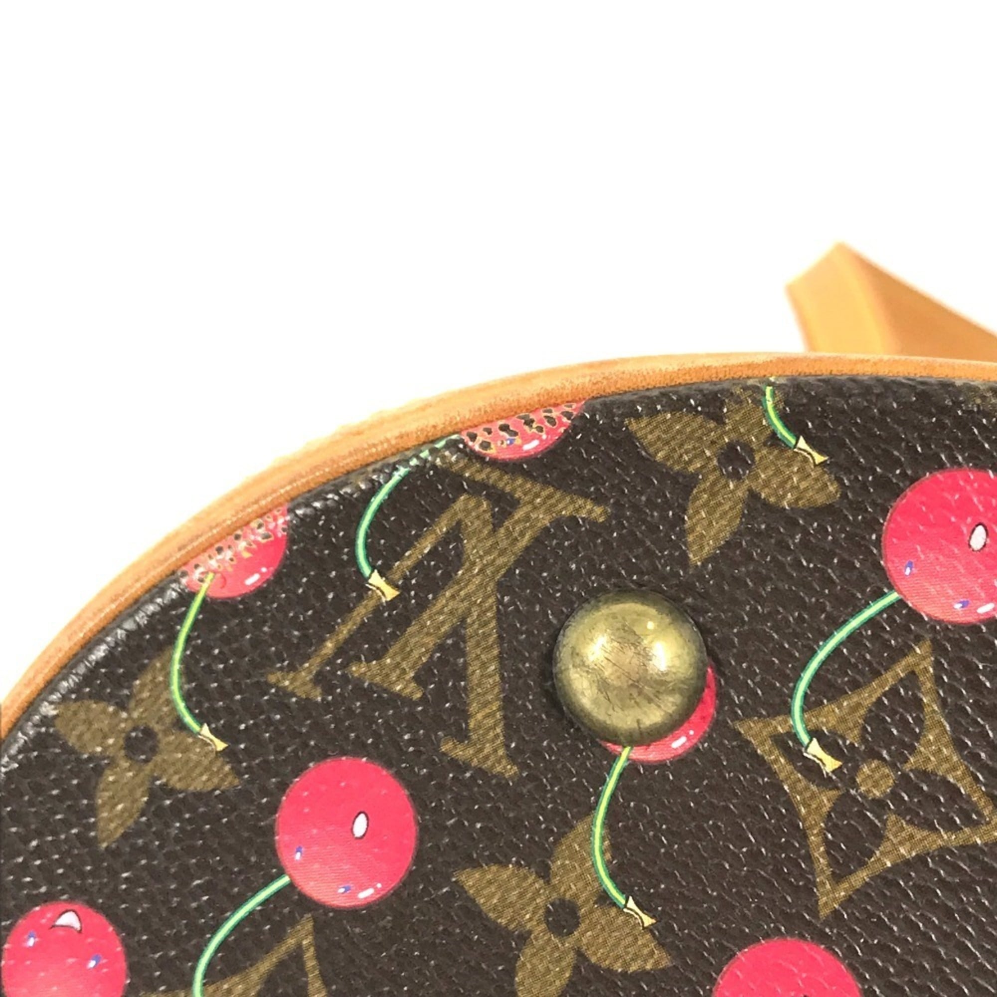 Louis Vuitton Brown Monogram Cherry Red Color Monogram Canvas Shoulder Bag Tote Bag (Pre-Owned)
