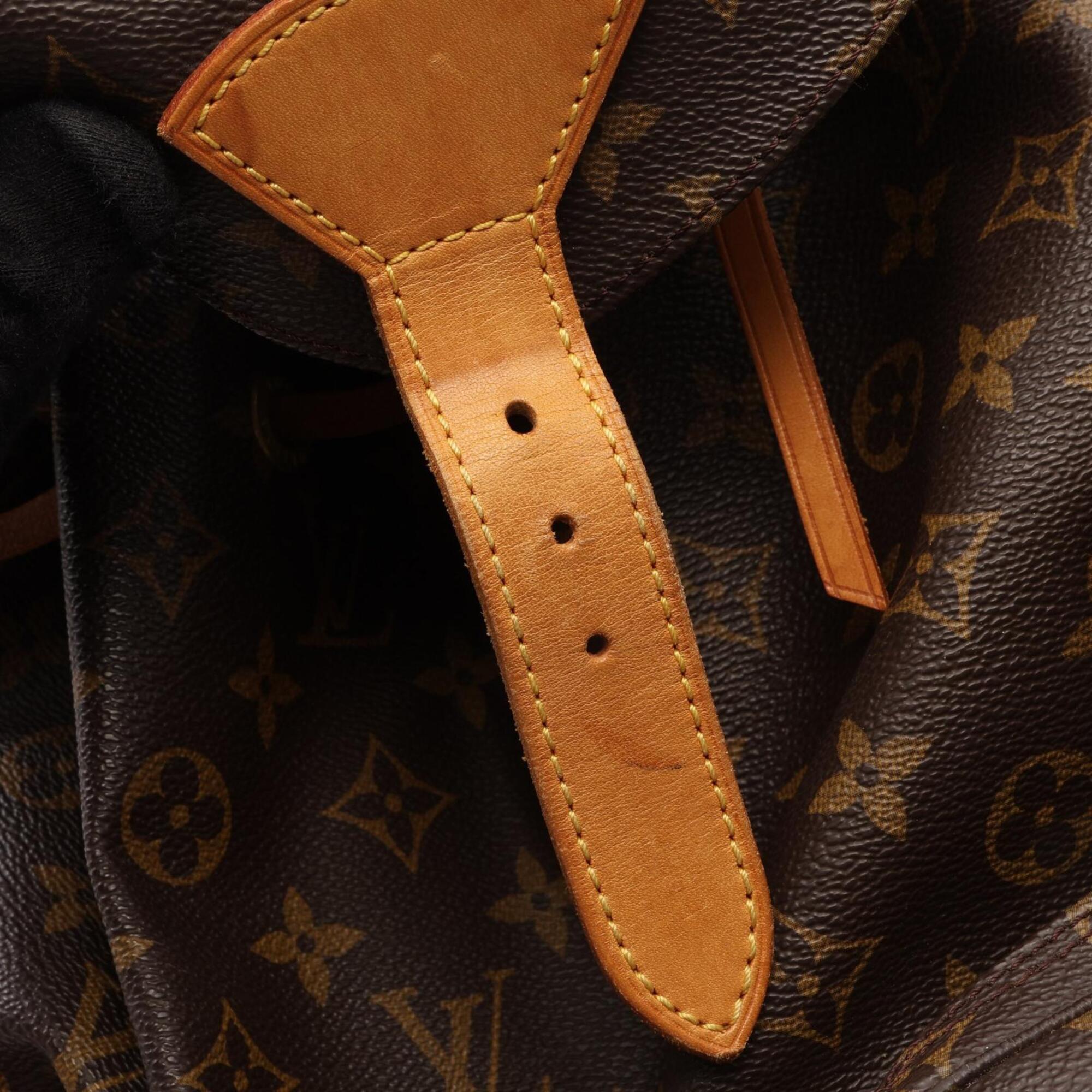 Louis Vuitton Monogram Brown Coated Canvas Leather Backpack (Pre-Owned)