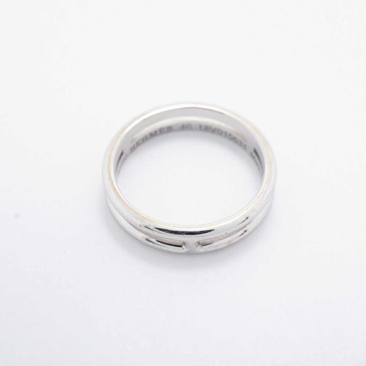 Hermes White Gold (18K) Band Ring (Pre-Owned)