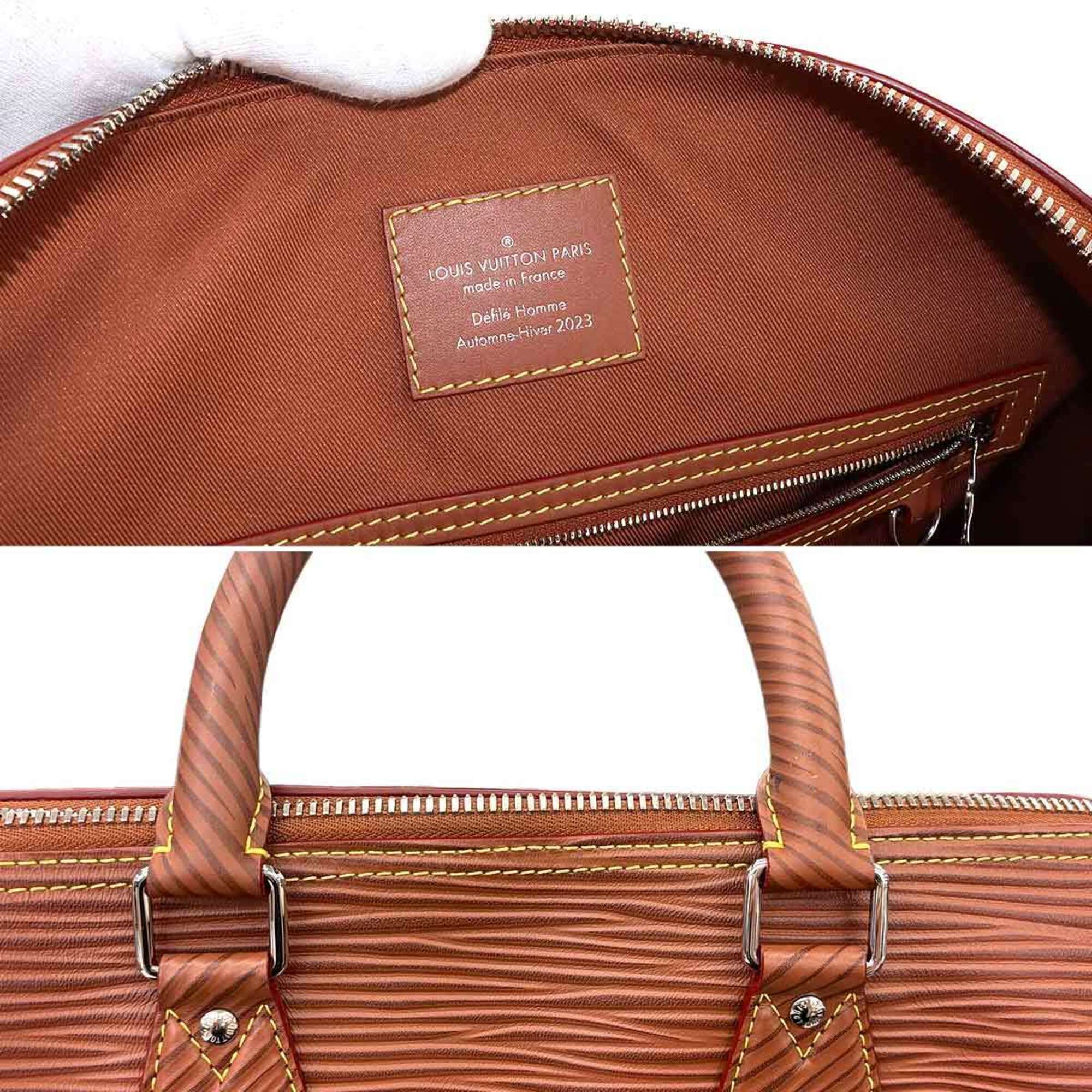 Louis Vuitton Cognac Epi Leather Handbag Weekend Bag (Pre-Owned)
