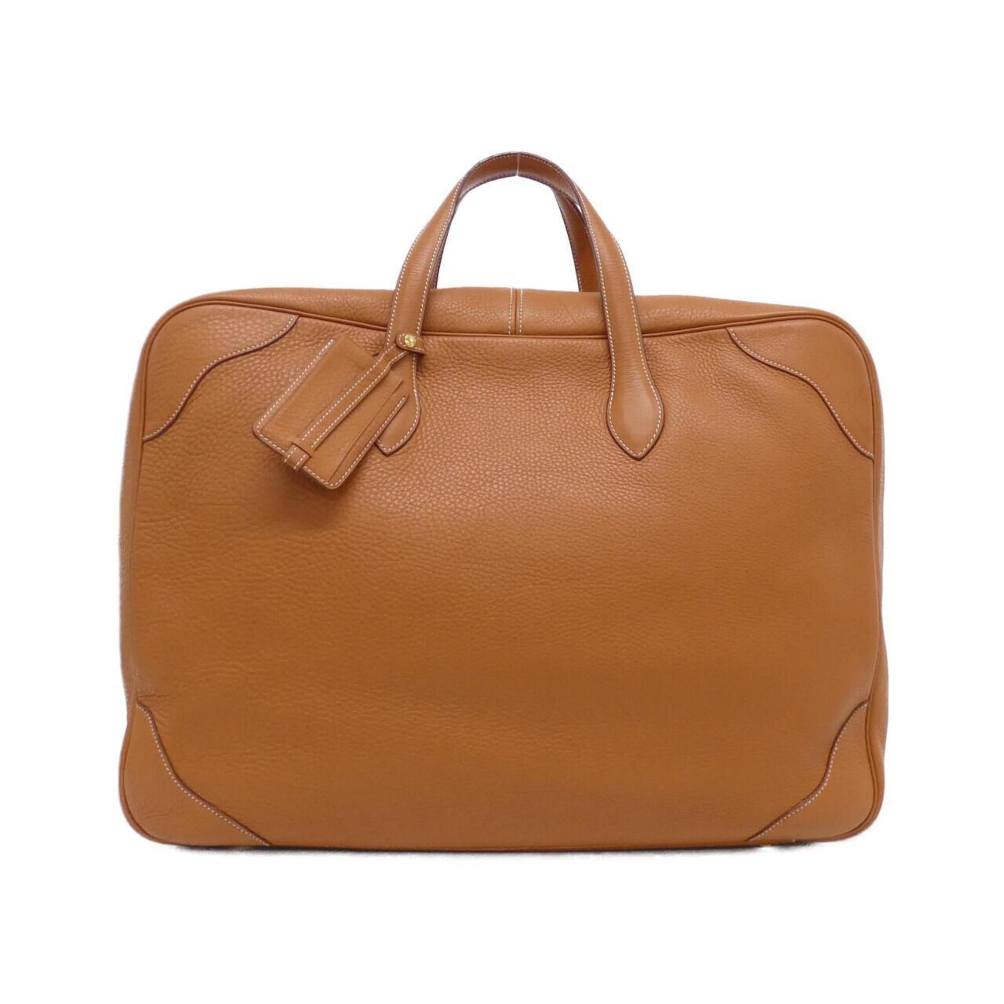 Hermes Brown Taurillon Clemence Leather Boston Bag (Pre-Owned)