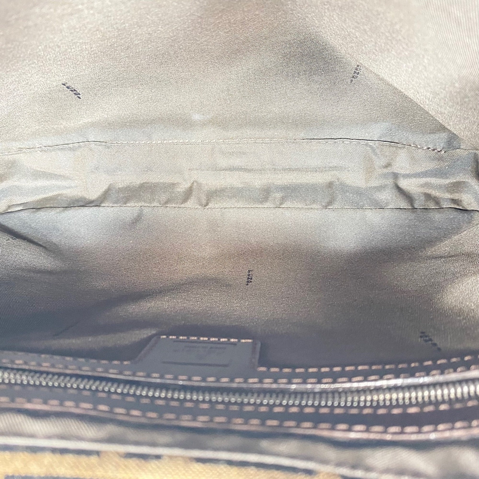 Fendi Brown Canvas Shoulder Bag (Pre-Owned)