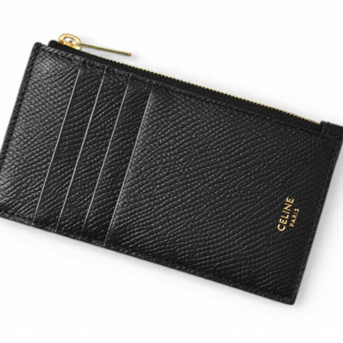 Celine Black Leather Card Wallet (Pre-Owned)
