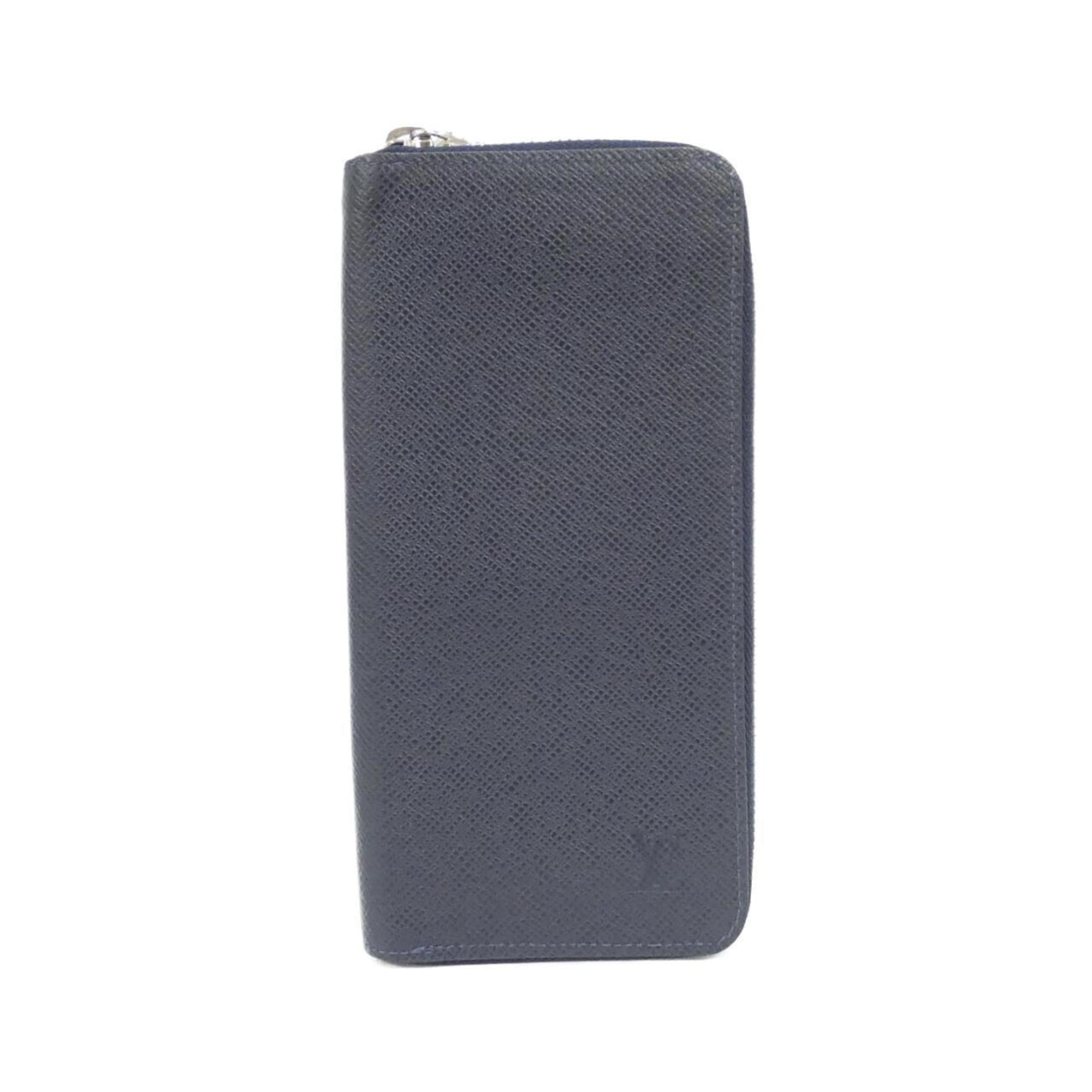 Louis Vuitton Blue Marine Leather Long Wallet (Bi-Fold) (Pre-Owned)