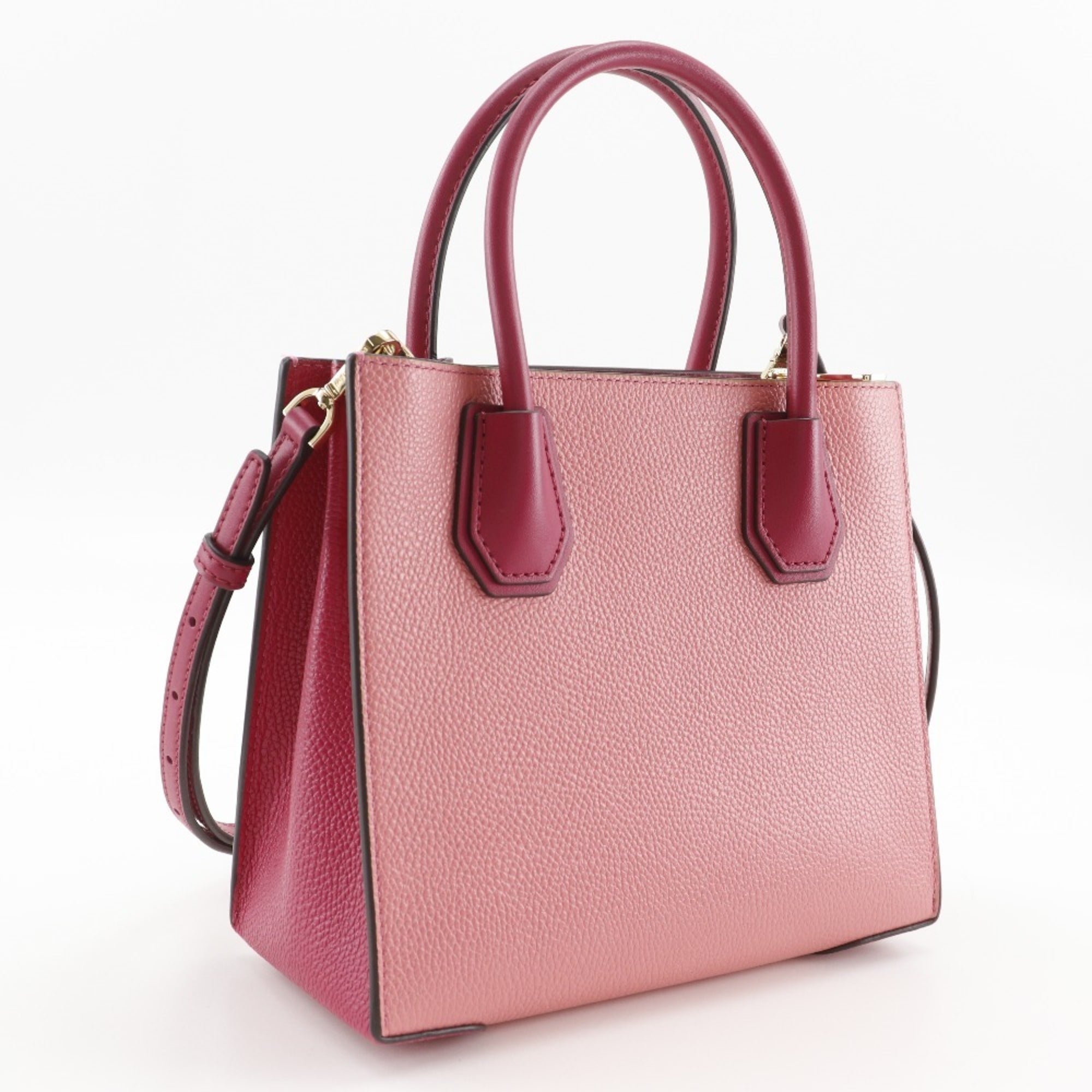 Michael Kors Pink Red Color Leather Handbag (Pre-Owned)