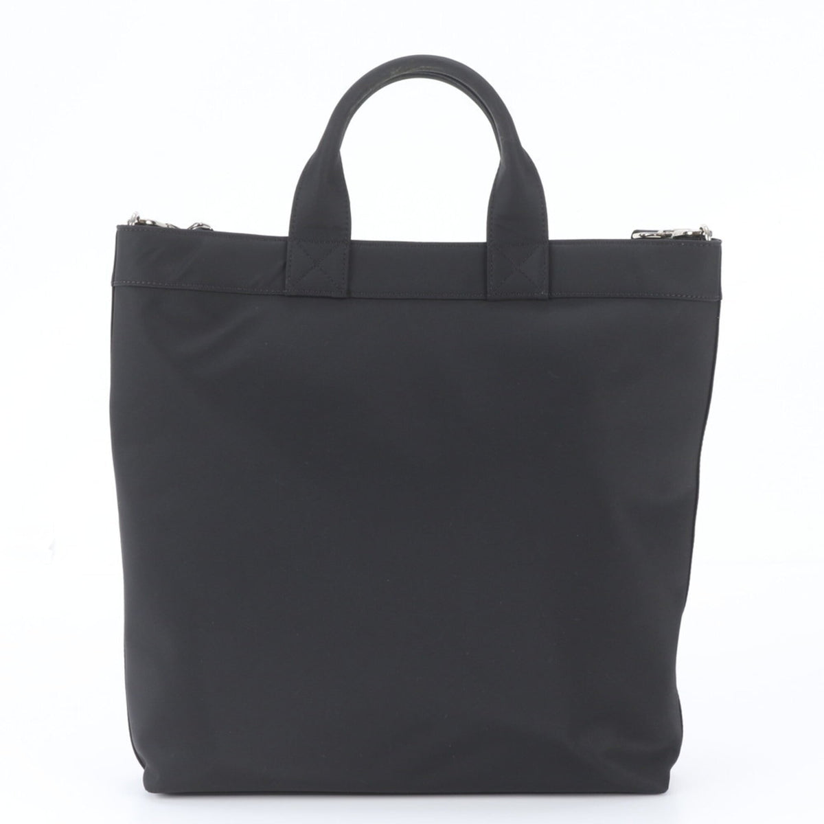 Burberry Black Leather Shoulder Bag Tote Bag (Pre-Owned)