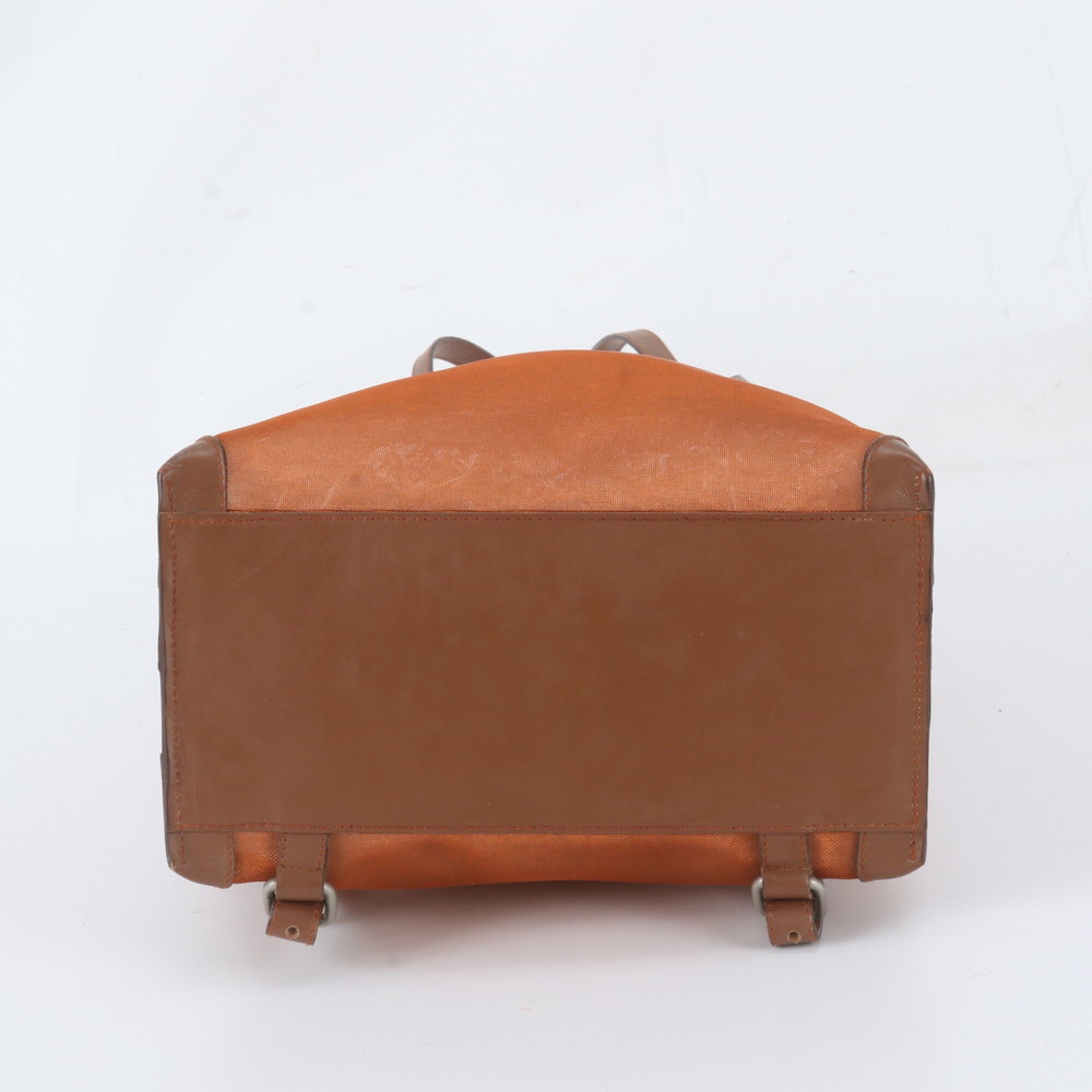 Loewe Brown Orange Leather Backpack Shoulder Bag (Pre-Owned)