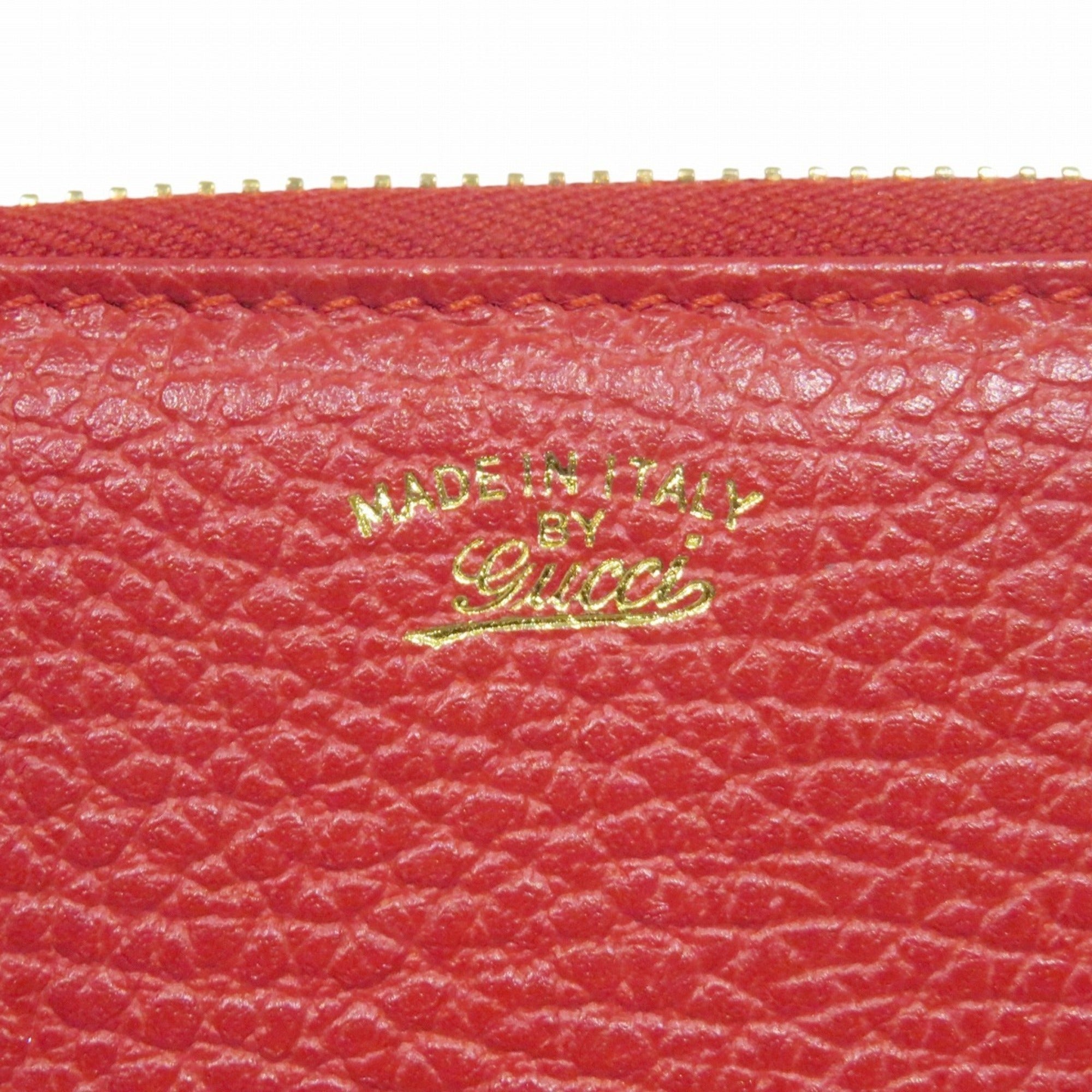 Gucci Red Color Leather Coin Purse/Coin Case (Pre-Owned)