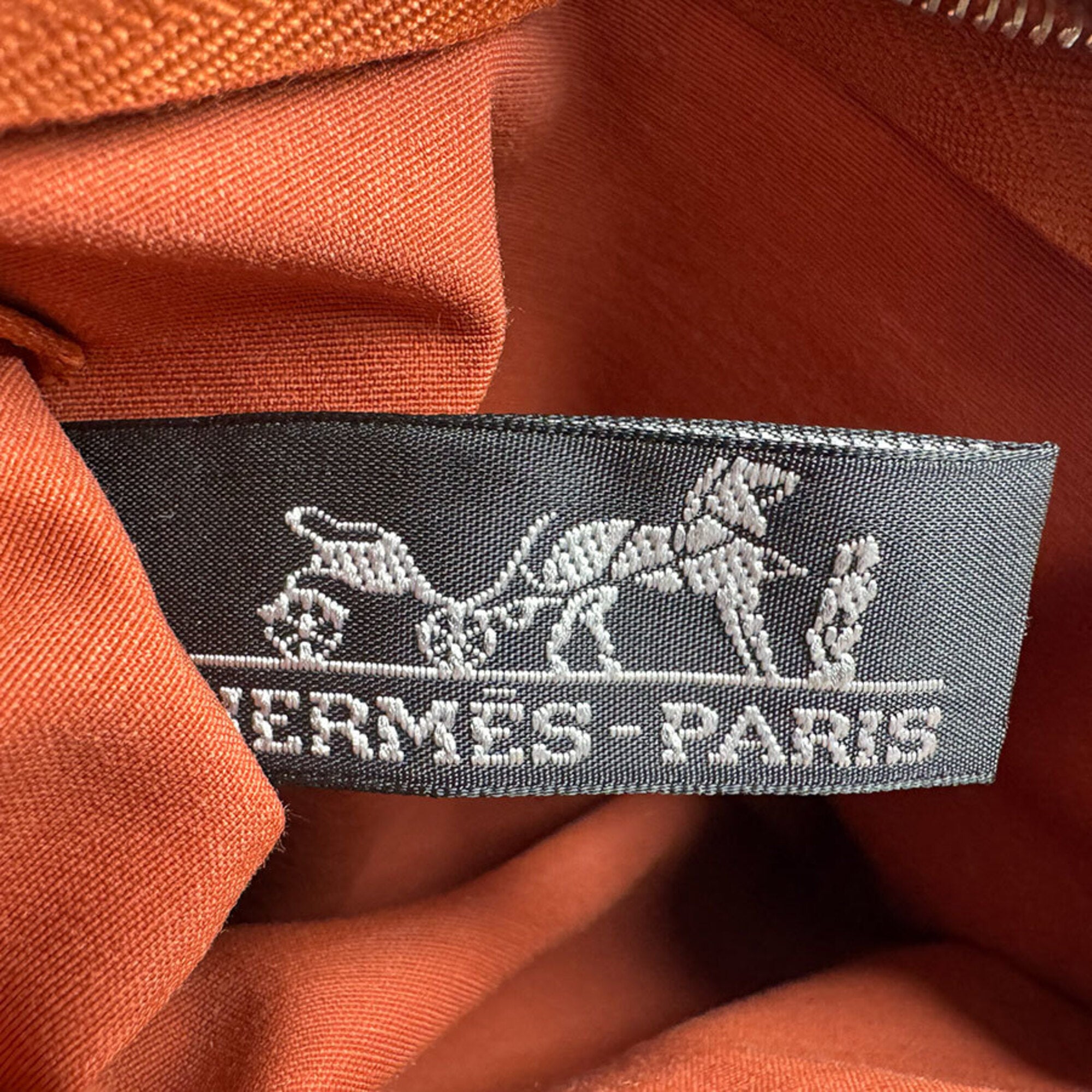 Hermes Orange Toile Chevron Fanny Pack Pochette (Pre-Owned)
