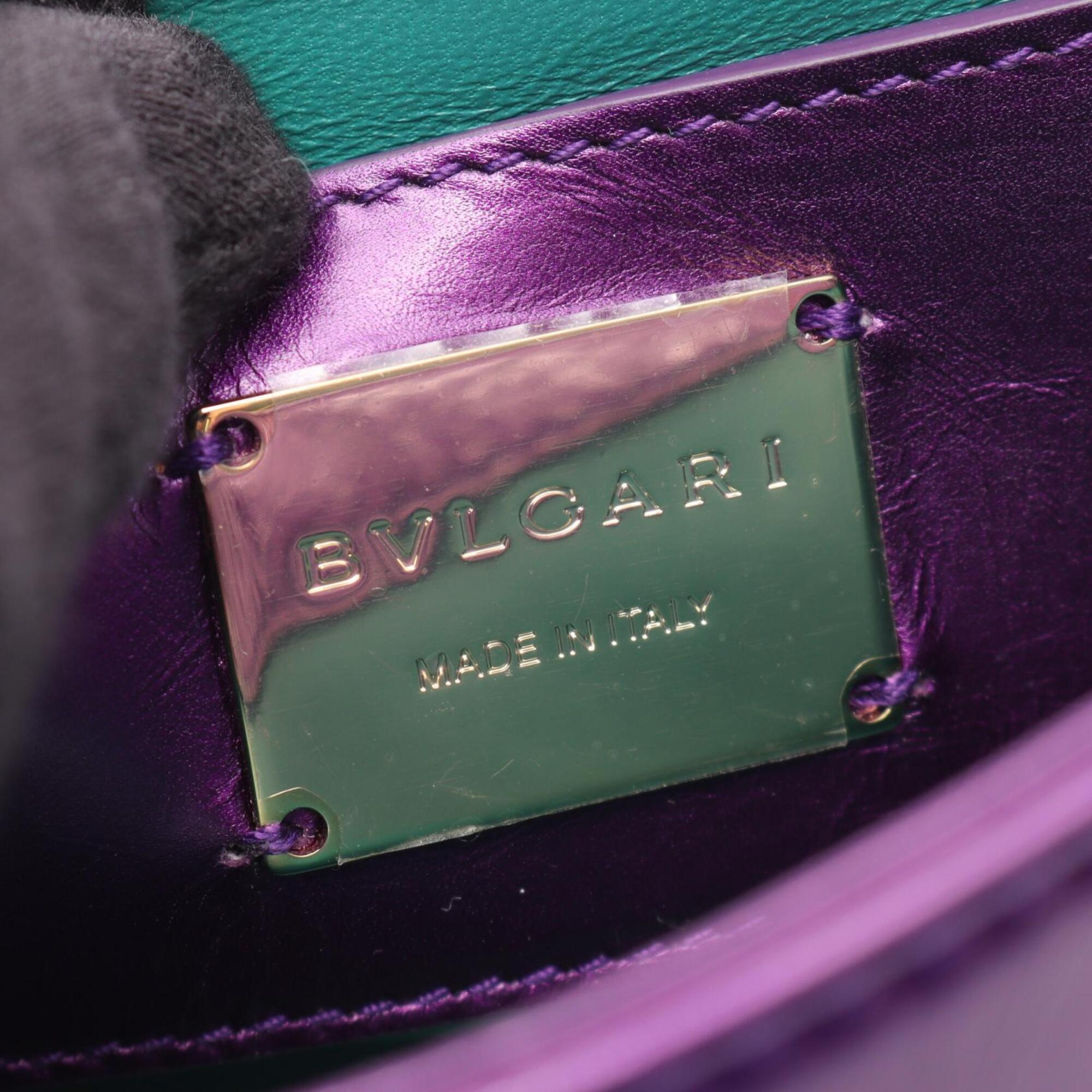 Bvlgari Purple Leather Handbag (Pre-Owned)