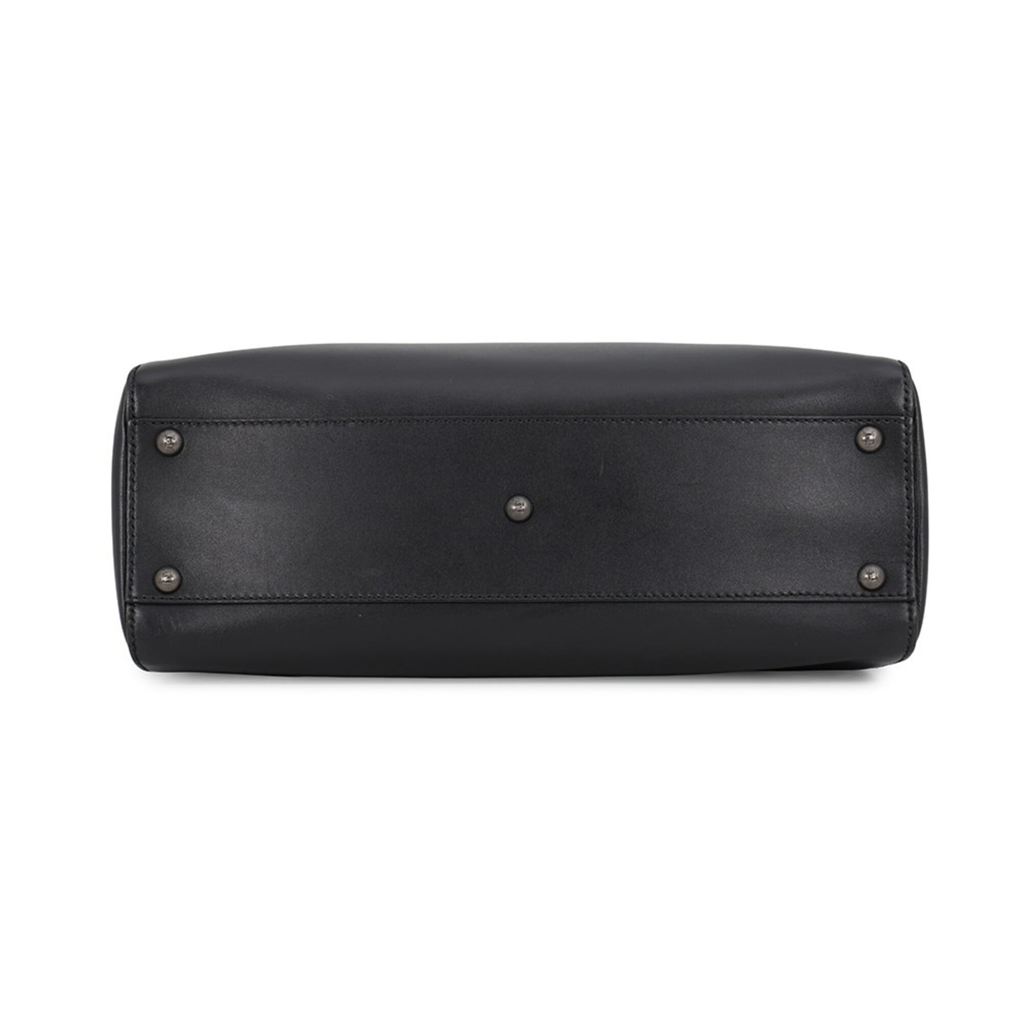 Fendi Peekaboo Black Leather Handbag Shoulder Bag (Pre-Owned)