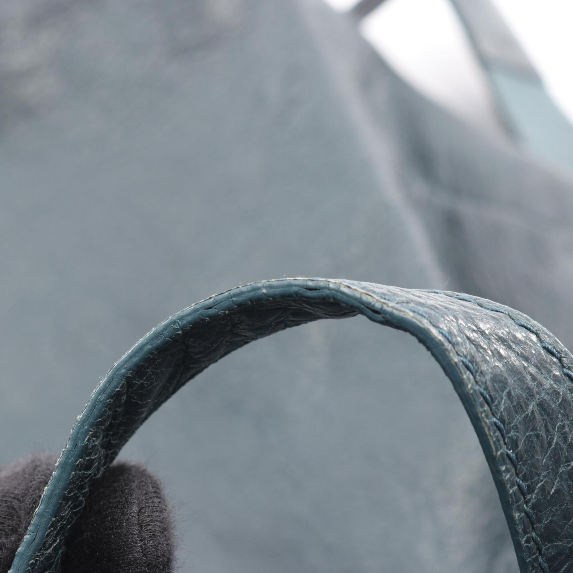 Balenciaga Green Leather Backpack Handbag (Pre-Owned)