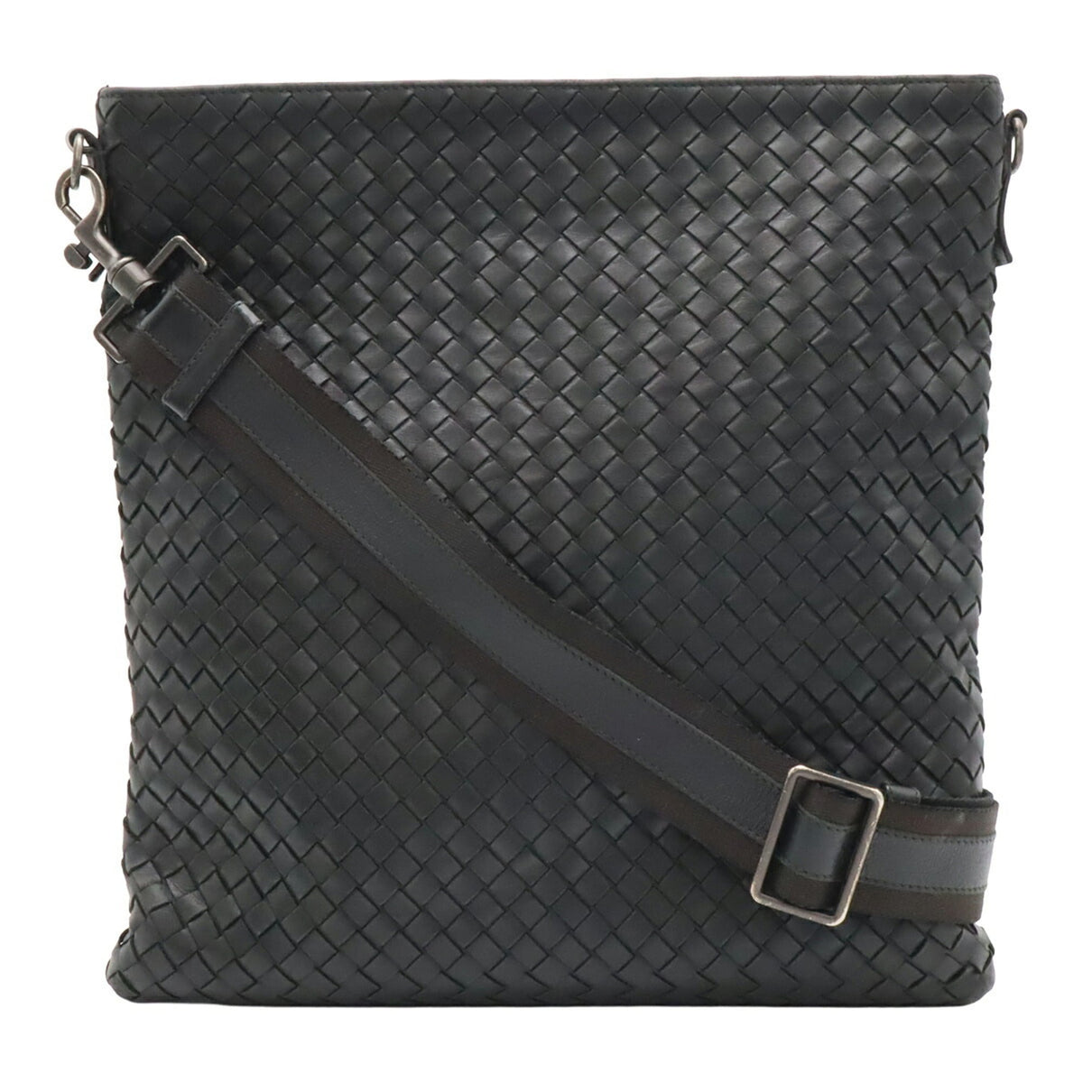 Bottega Veneta Black Leather Shoulder Bag (Pre-Owned)