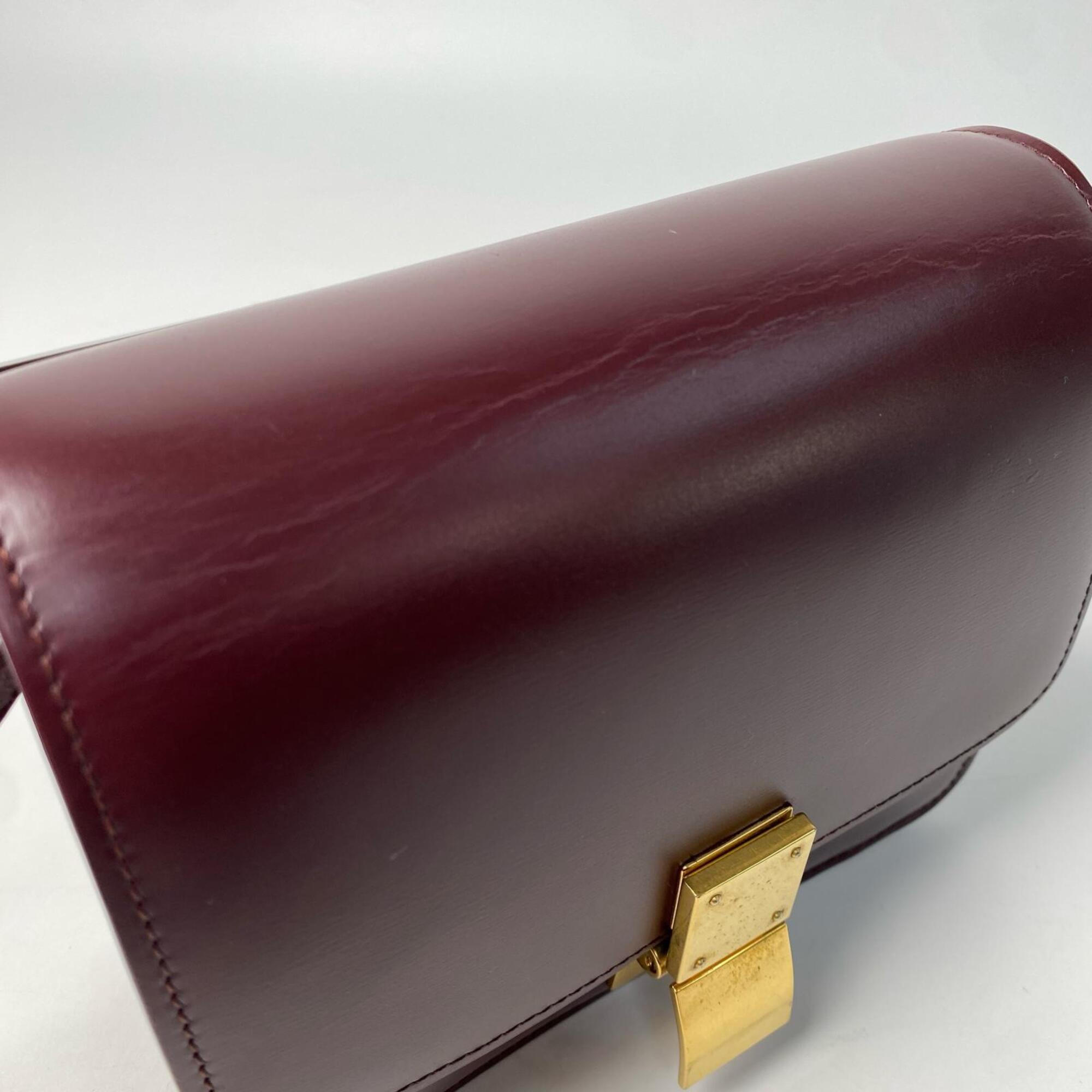 Celine Bordeaux Leather Shoulder Bag (Pre-Owned)