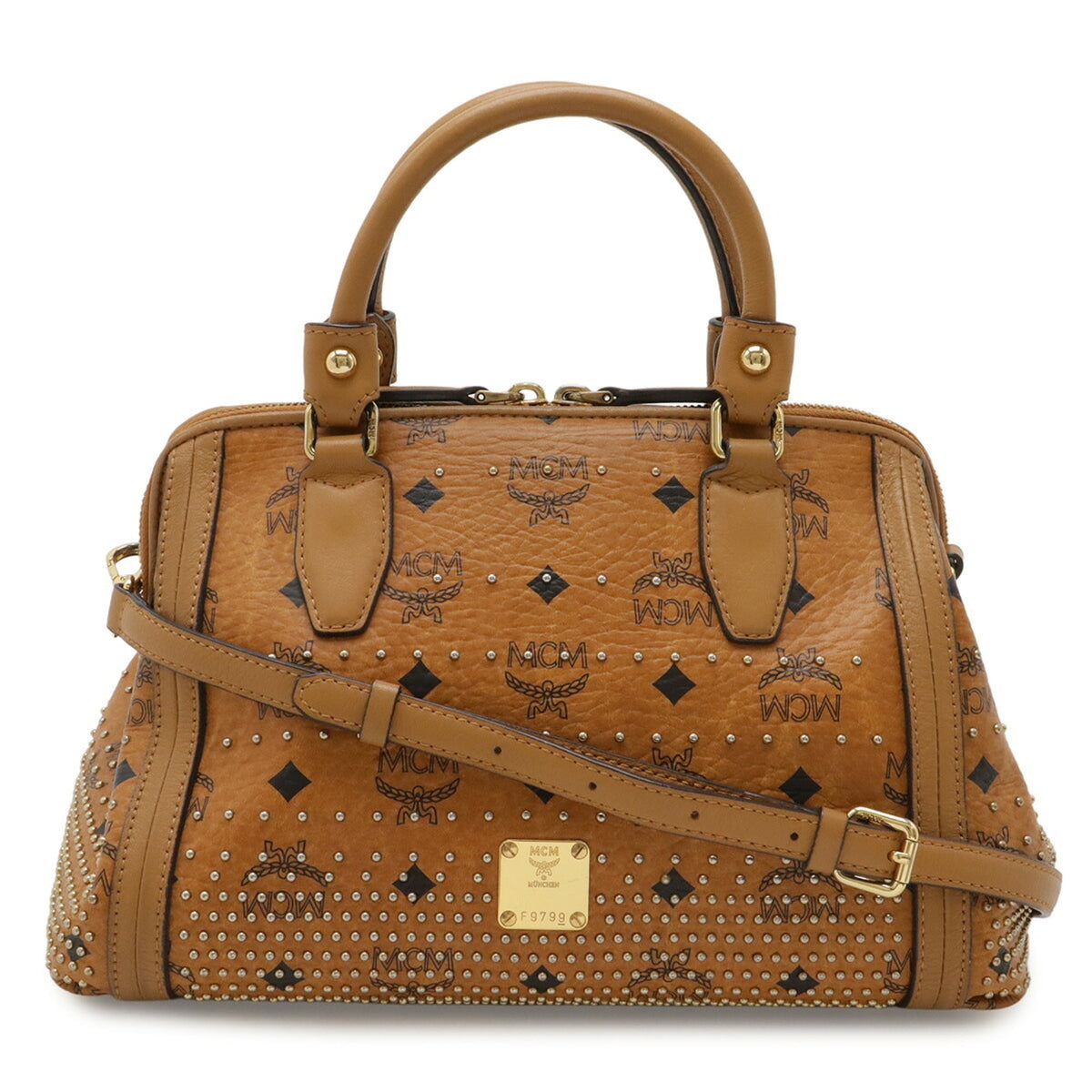 Mcm Pvc Leather Handbag Shoulder Bag (Pre-Owned)