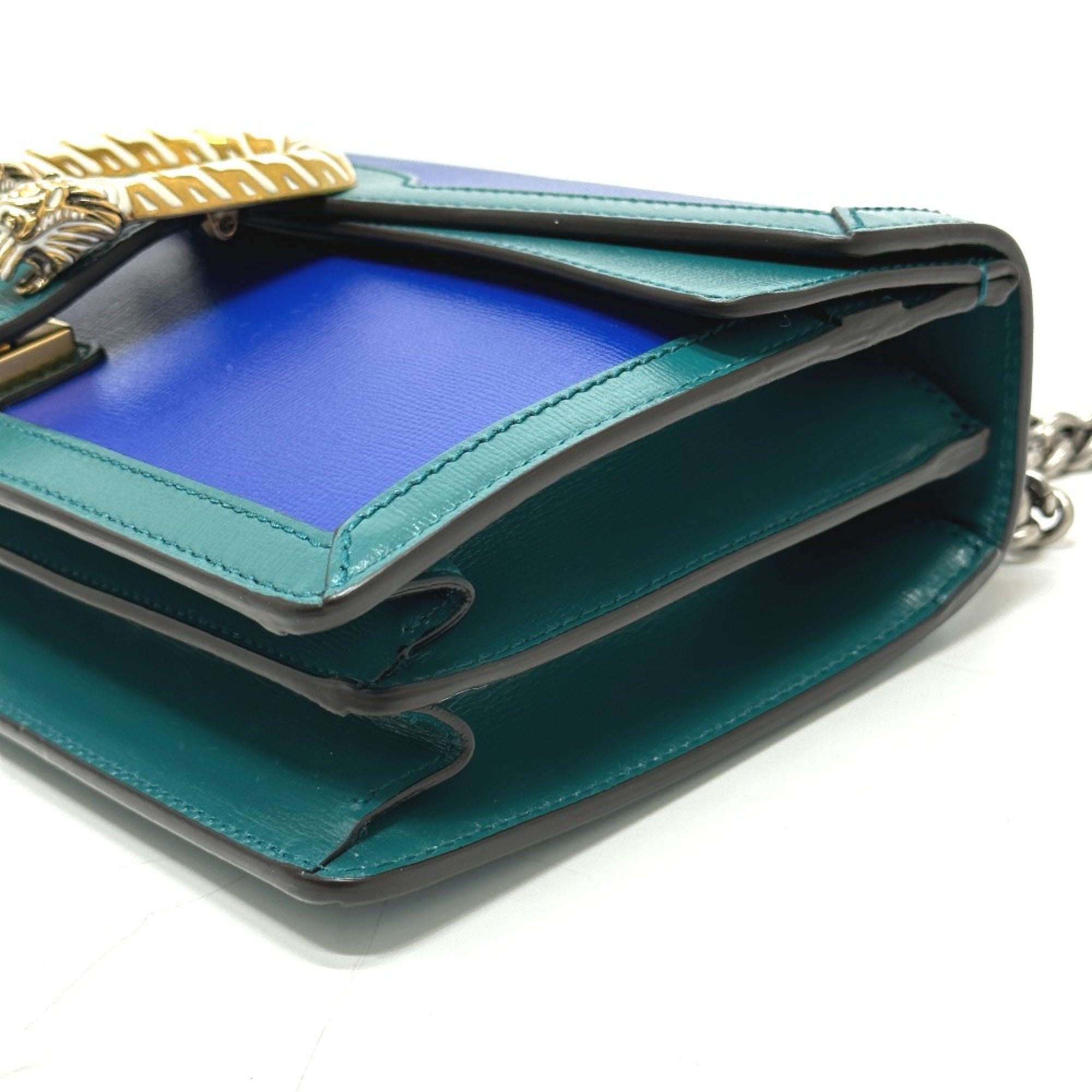 Gucci Blue Leather Shoulder Bag (Pre-Owned)