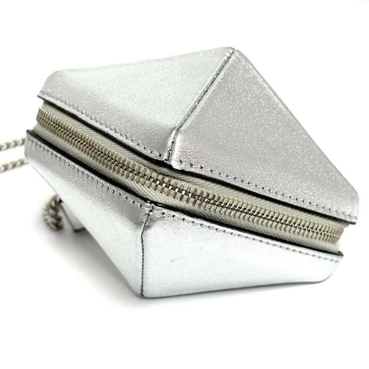 Valentino Leather Metal Pochette Pouch (Pre-Owned)