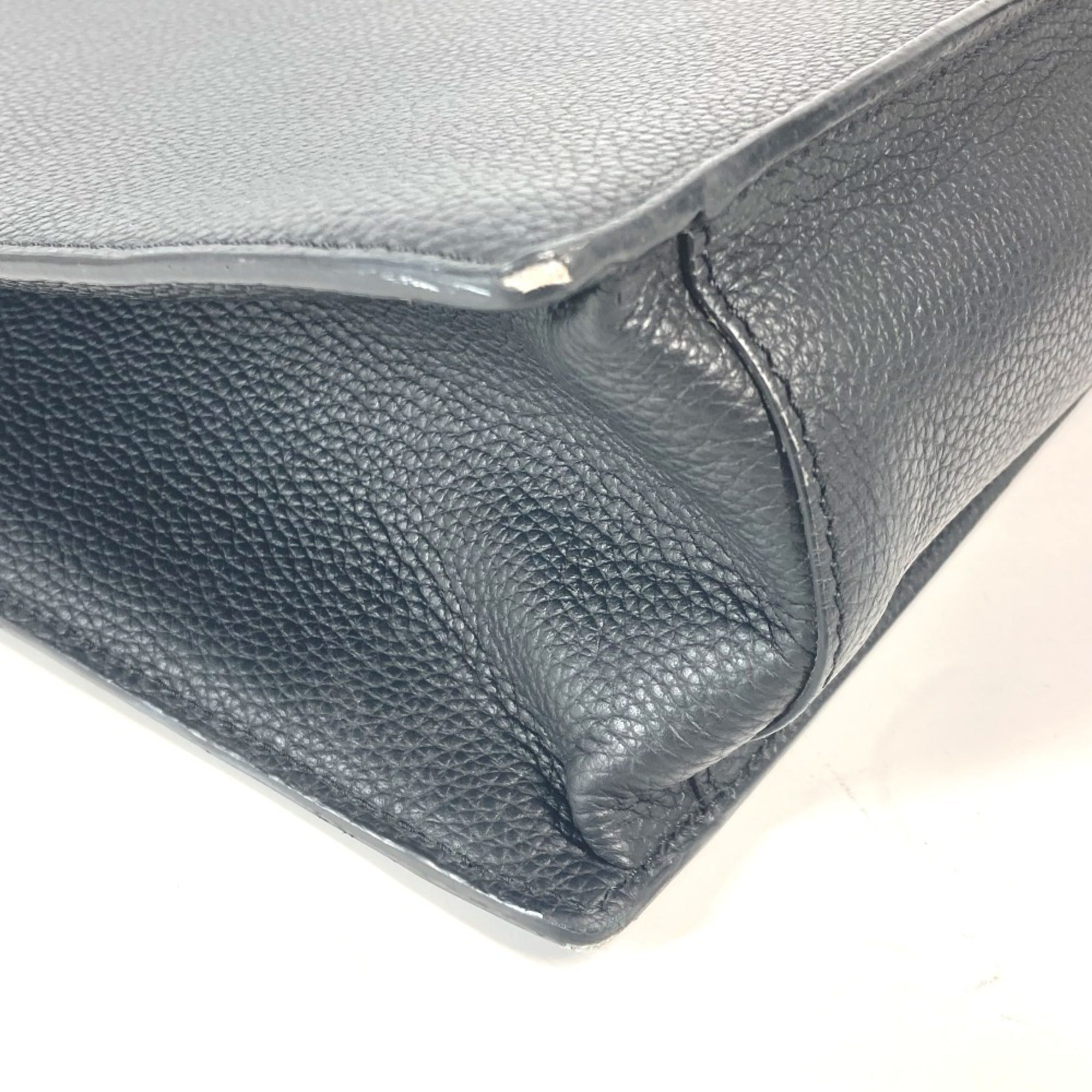 Christian Dior Black Leather Handbag Shoulder Bag Tote Bag (Pre-Owned)