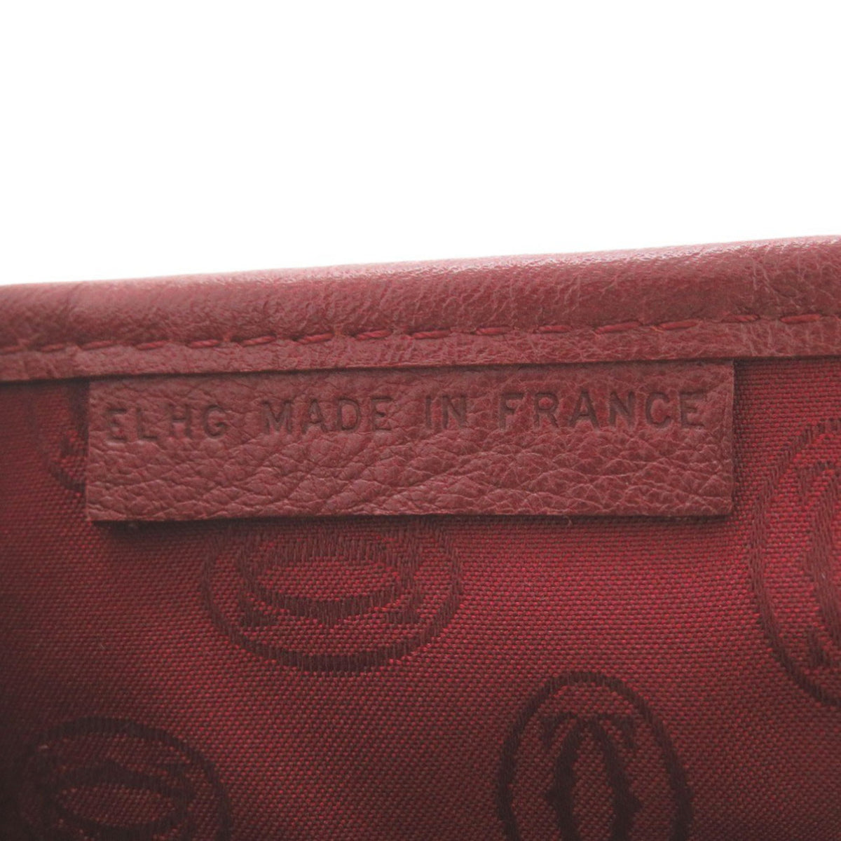 Cartier Bordeaux Red Color Leather Shoulder Bag (Pre-Owned)