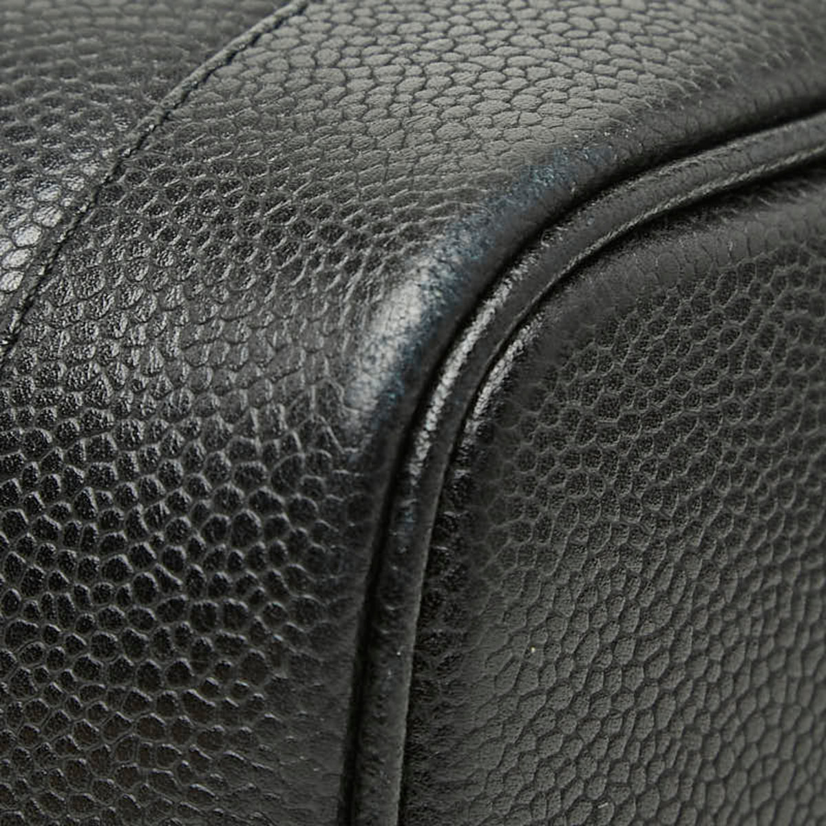 Chanel Black Grained Calfskin Handbag Vanity Bag (Pre-Owned)
