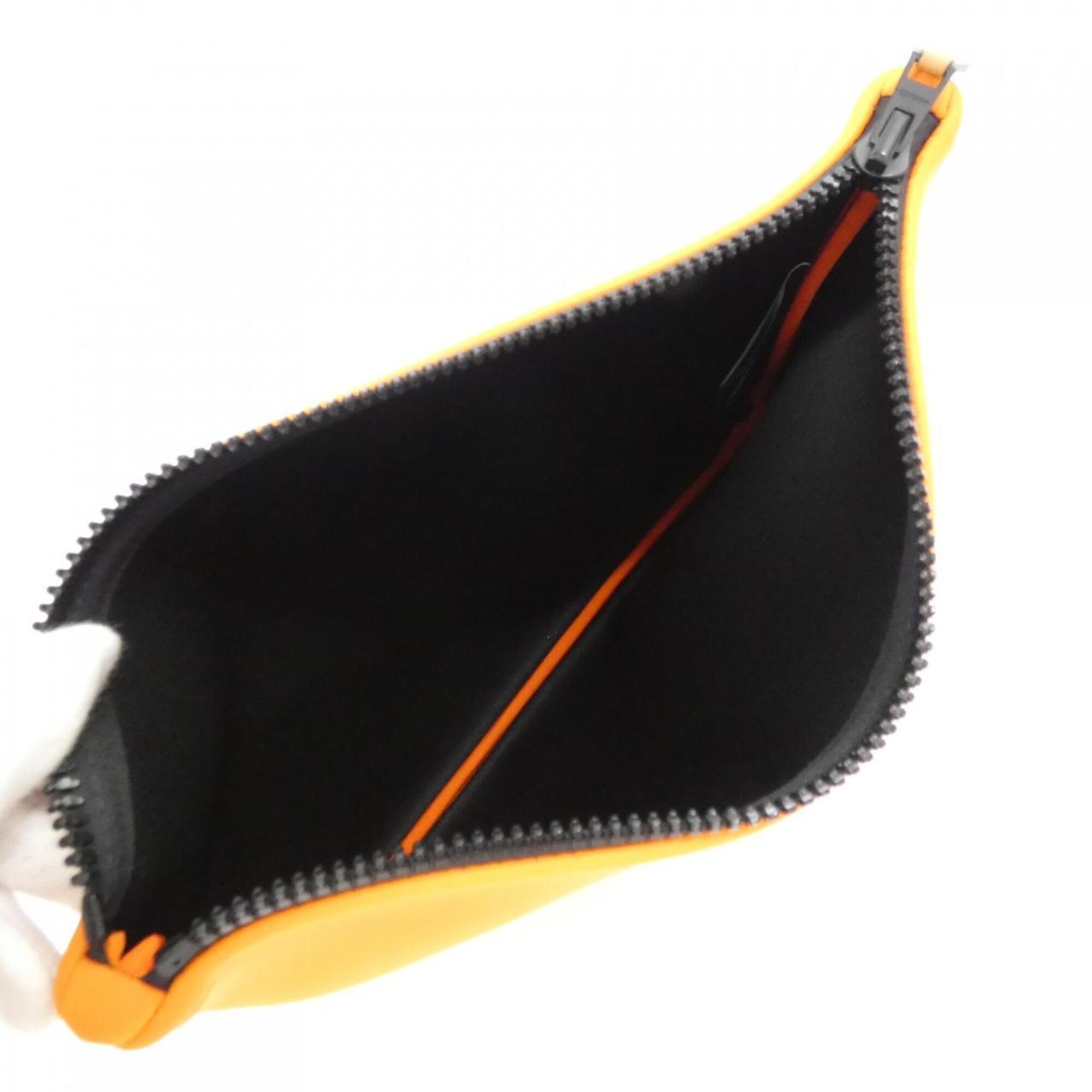 Hermes Orange Polyamide Handbag (Pre-Owned)