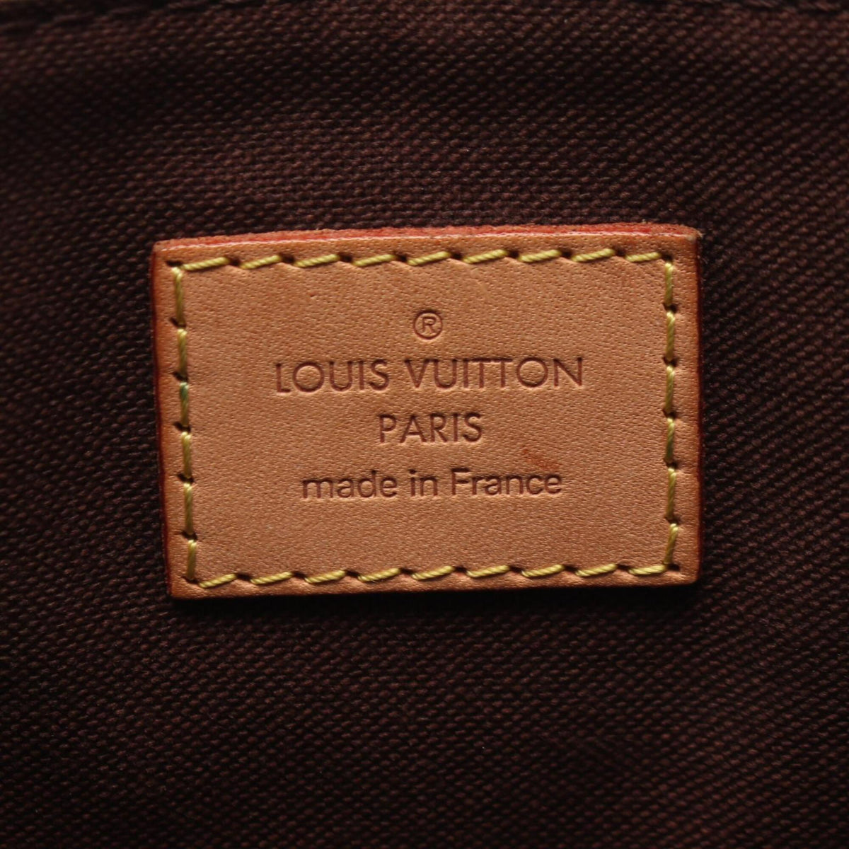 Louis Vuitton Brown Coated Canvas Leather Handbag Shoulder Bag (Pre-Owned)