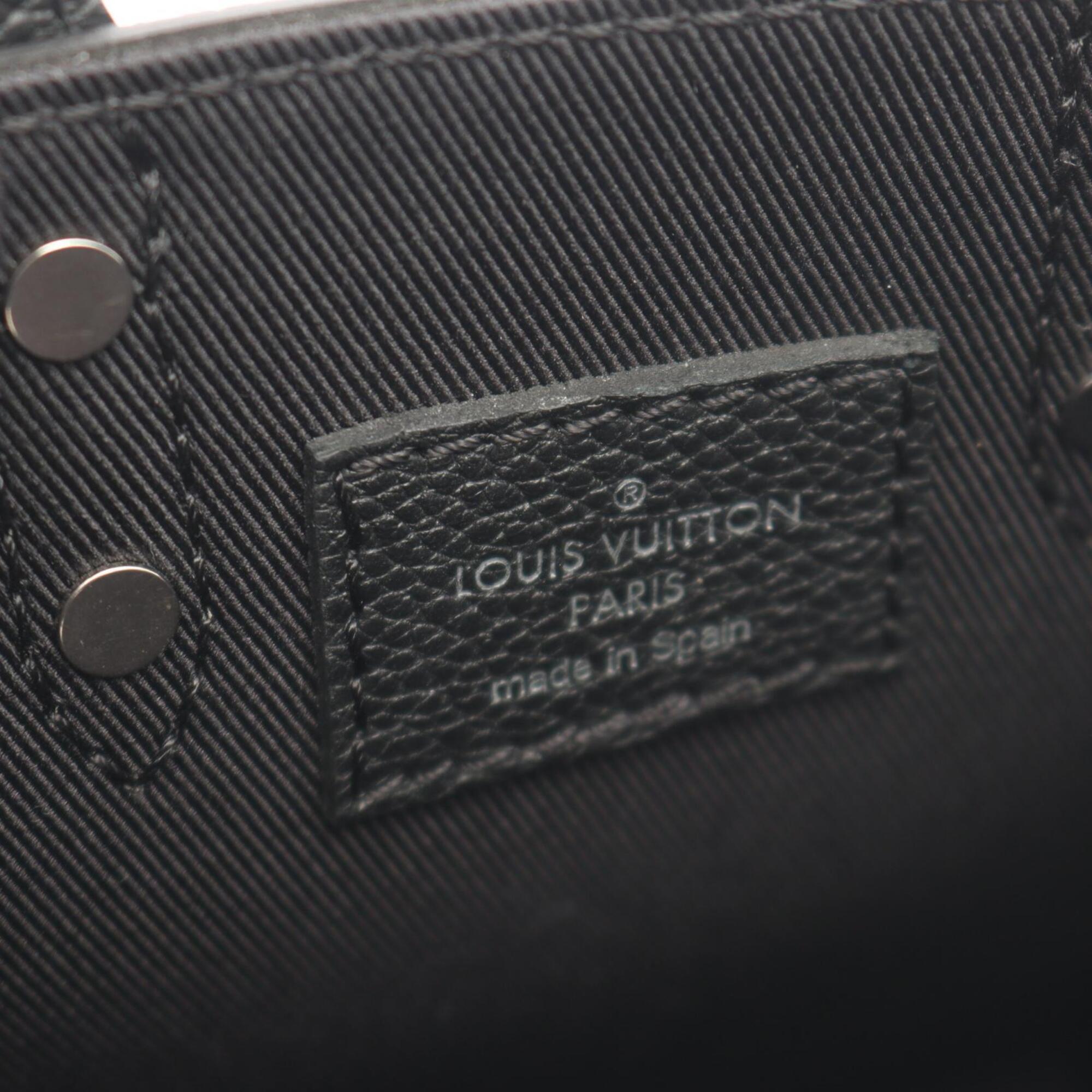 Louis Vuitton Black Damier Canvas Noir Leather Handbag (Pre-Owned)