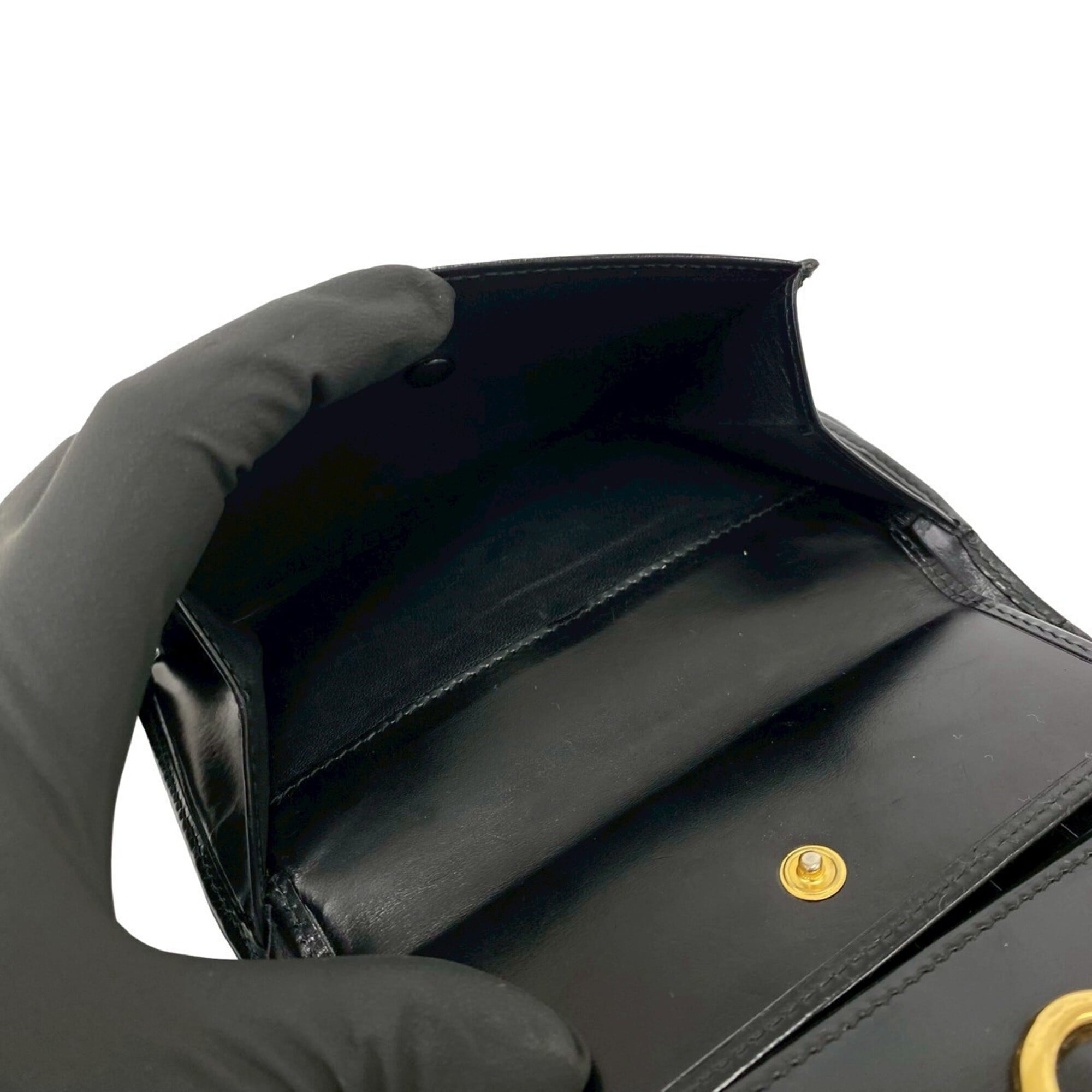 Cartier Black Leather Wallet (Tri-Fold) (Pre-Owned)