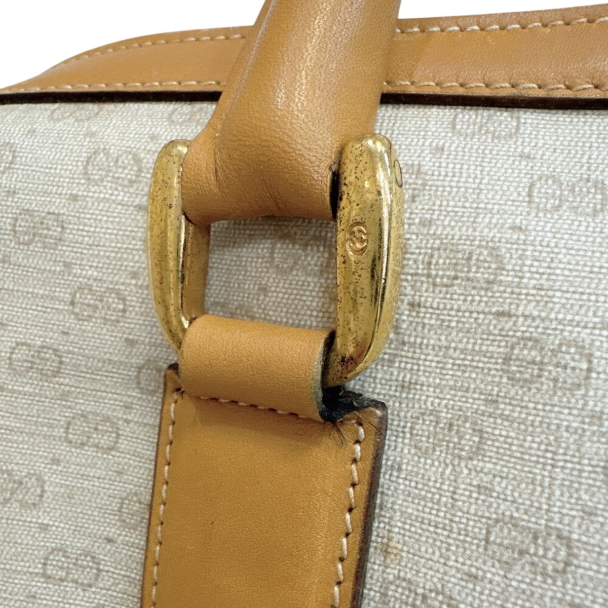 Gucci Microguccissima Beige Pvc Handbag (Pre-Owned)