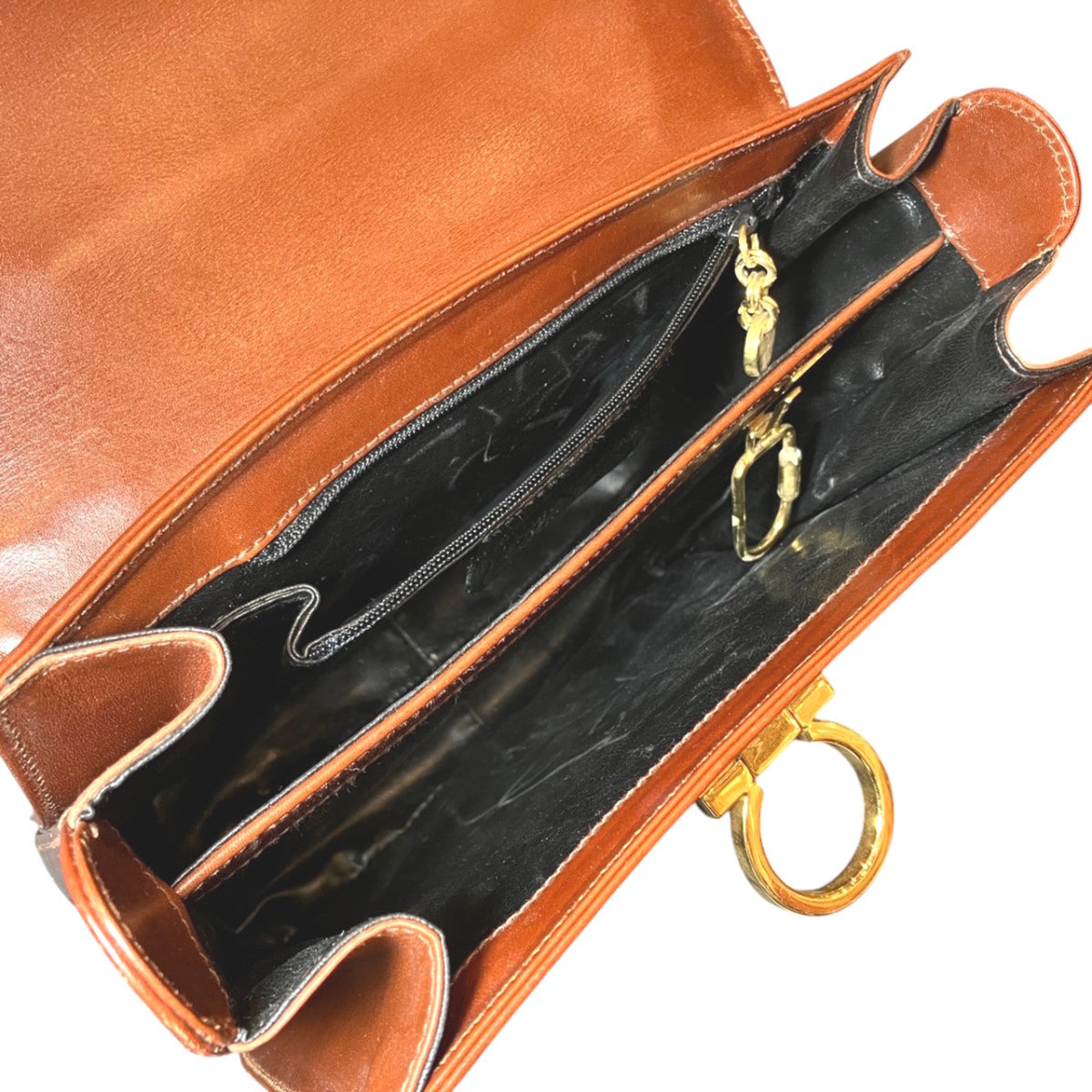 Salvatore Ferragamo Brown Leather Handbag (Pre-Owned)