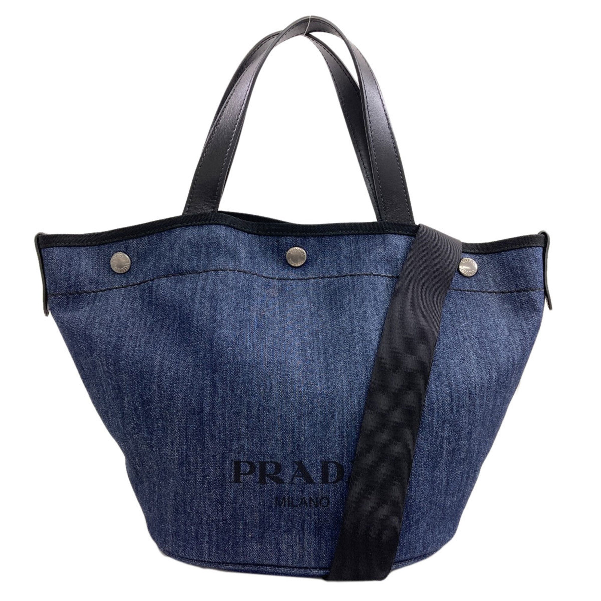 Prada Navy Denim Tote Bag (Pre-Owned)
