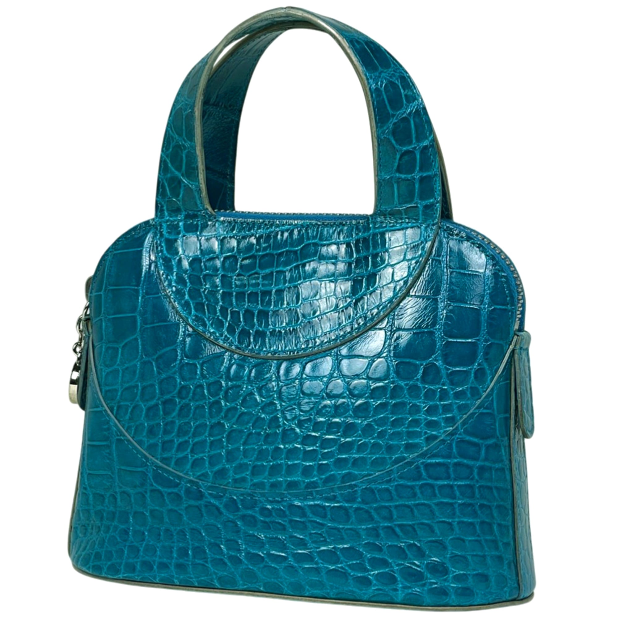 Bvlgari Bvlgari Bvlgari Blue Leather Handbag (Pre-Owned)