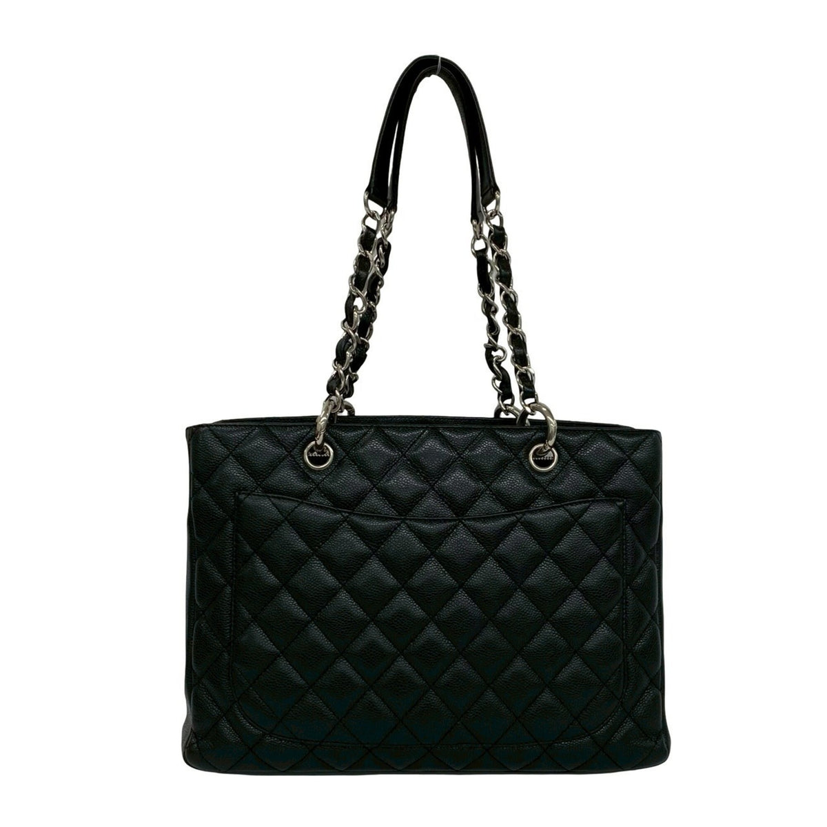 Chanel Black Grained Calfskin Tote Bag (Pre-Owned)