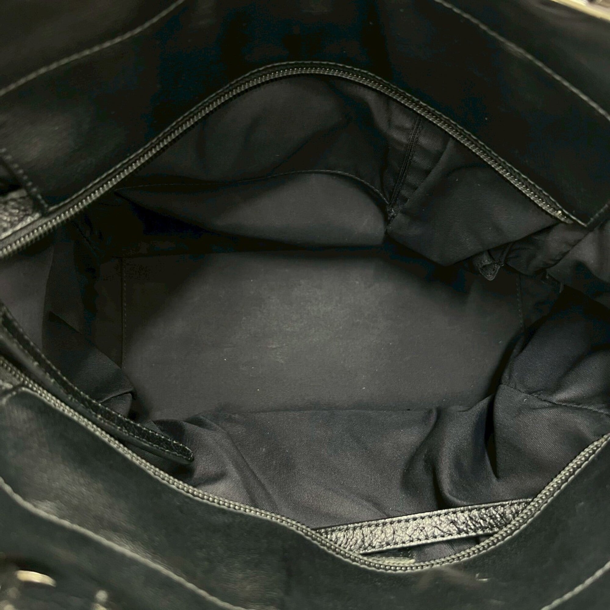 Chanel Black Leather Pvc Shoulder Bag Tote Bag (Pre-Owned)