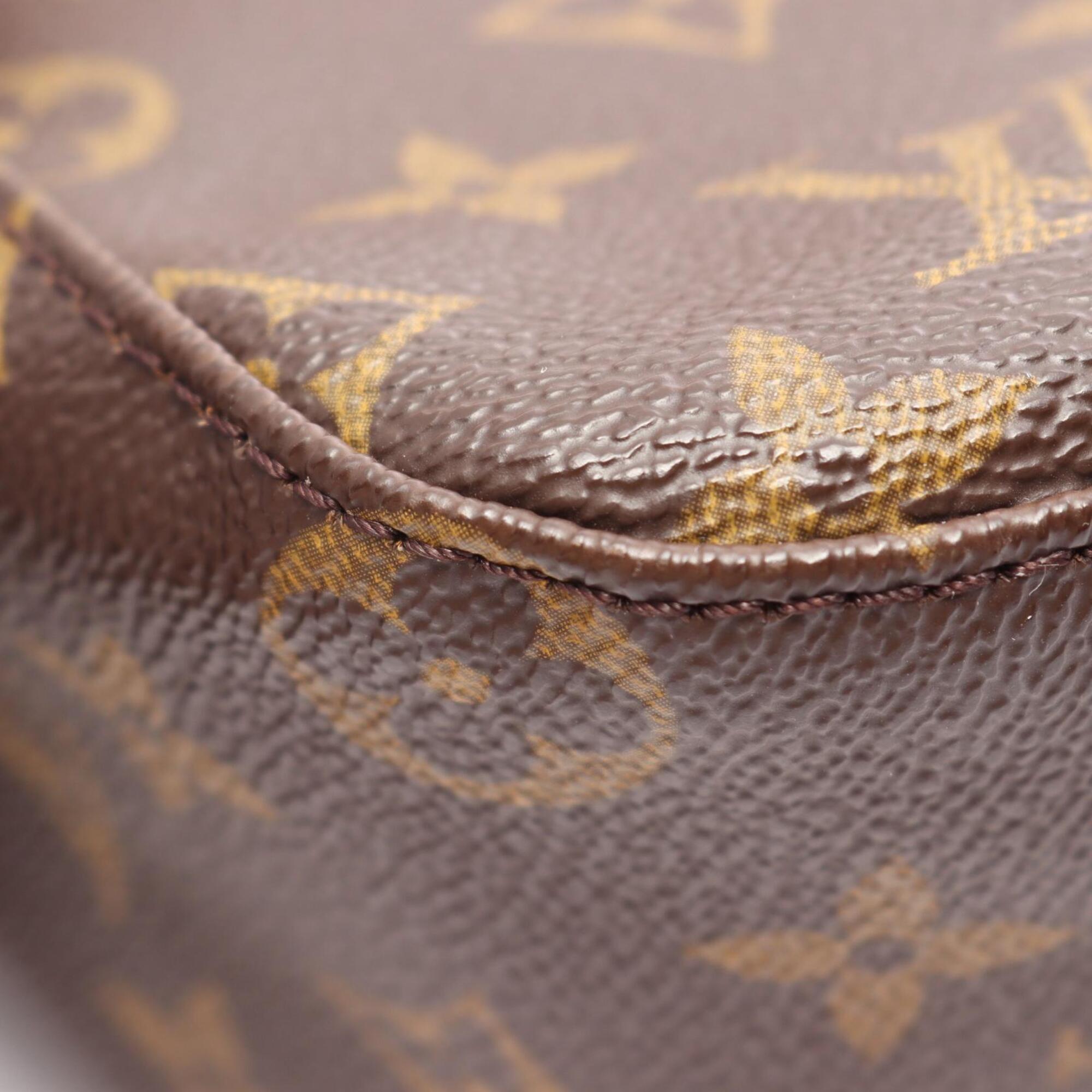 Louis Vuitton Brown Monogram Coated Canvas Leather Handbag Shoulder Bag (Pre-Owned)