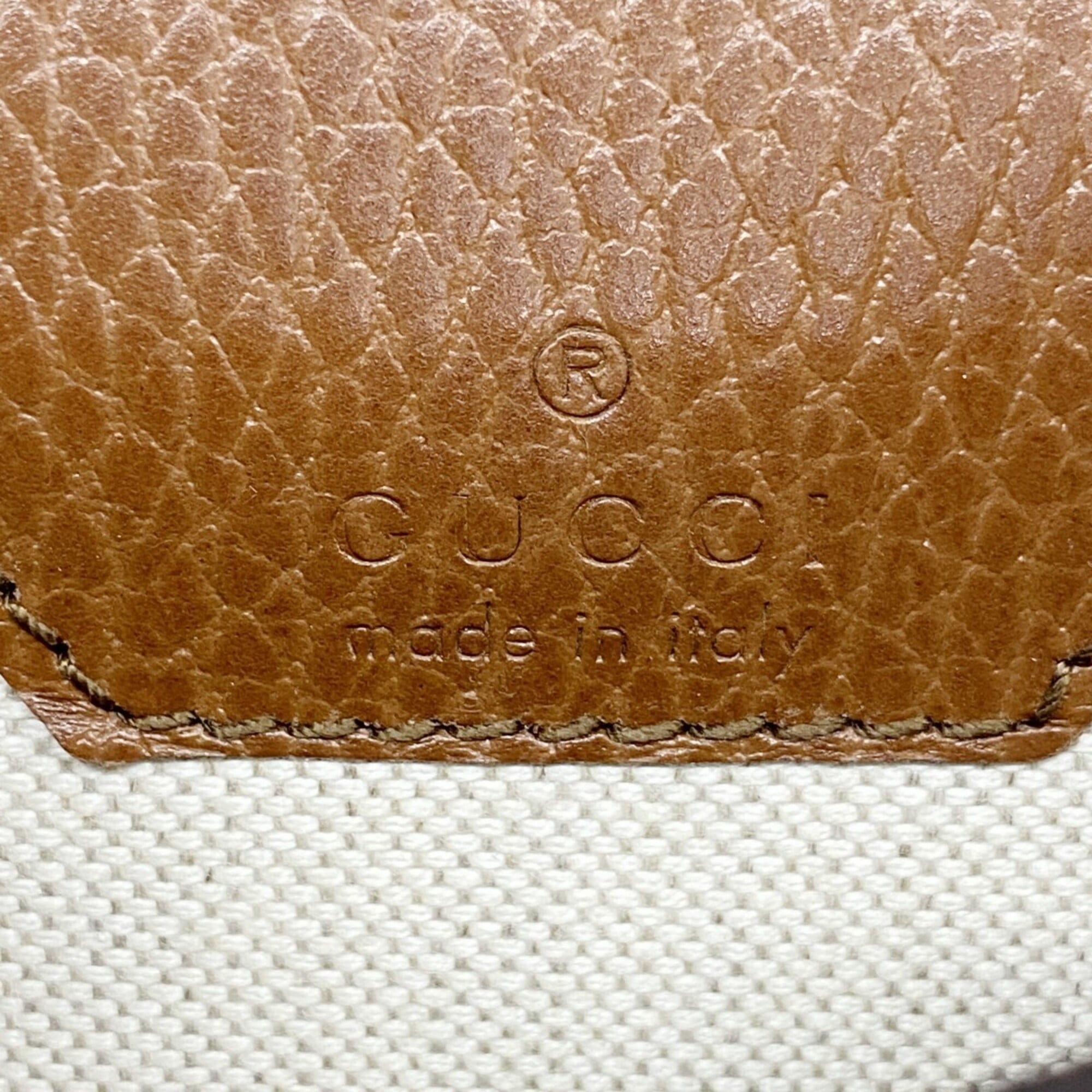 Gucci Blue Brown Denim Shoulder Bag (Pre-Owned)