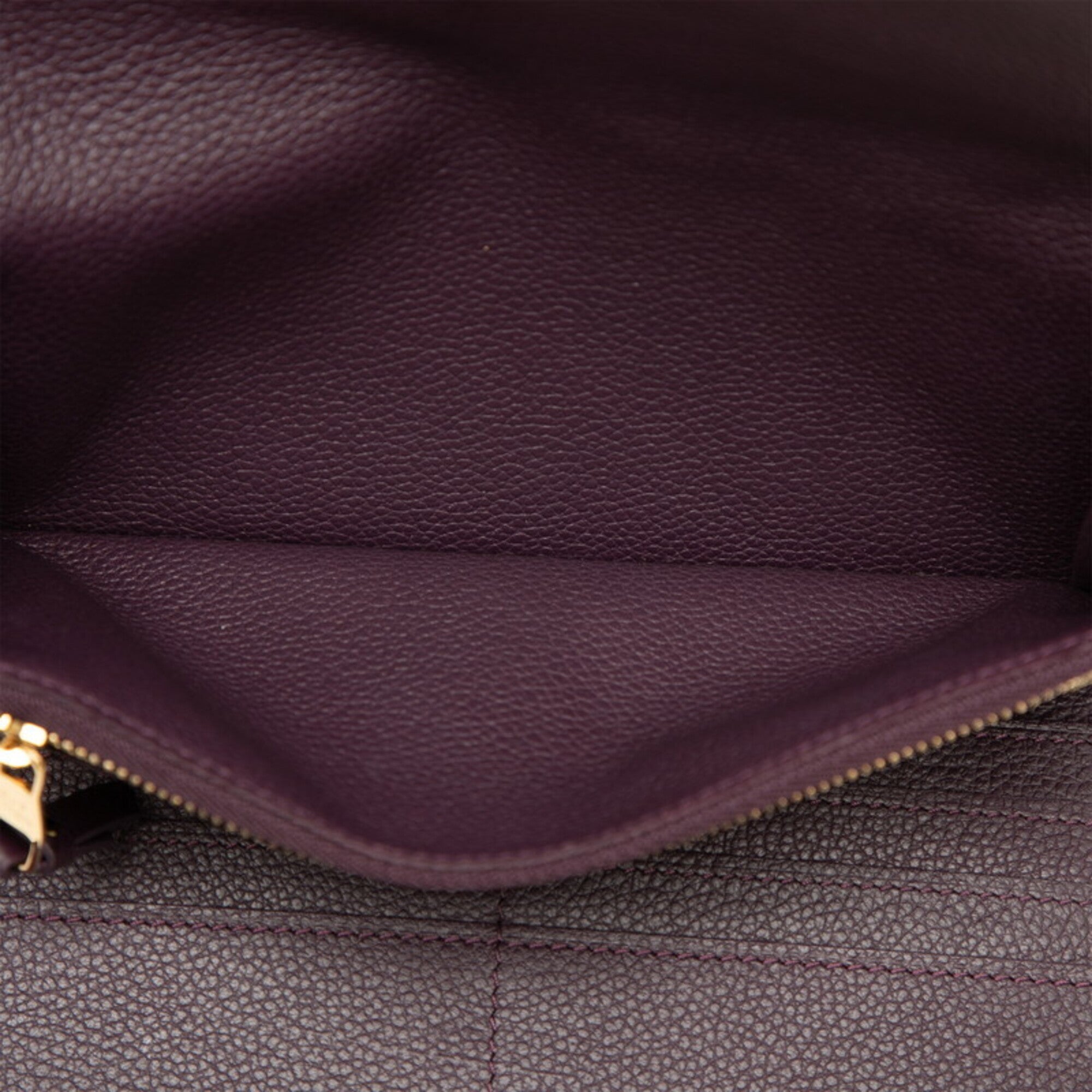 Louis Vuitton Purple Leather Long Wallet (Tri-Fold) (Pre-Owned)